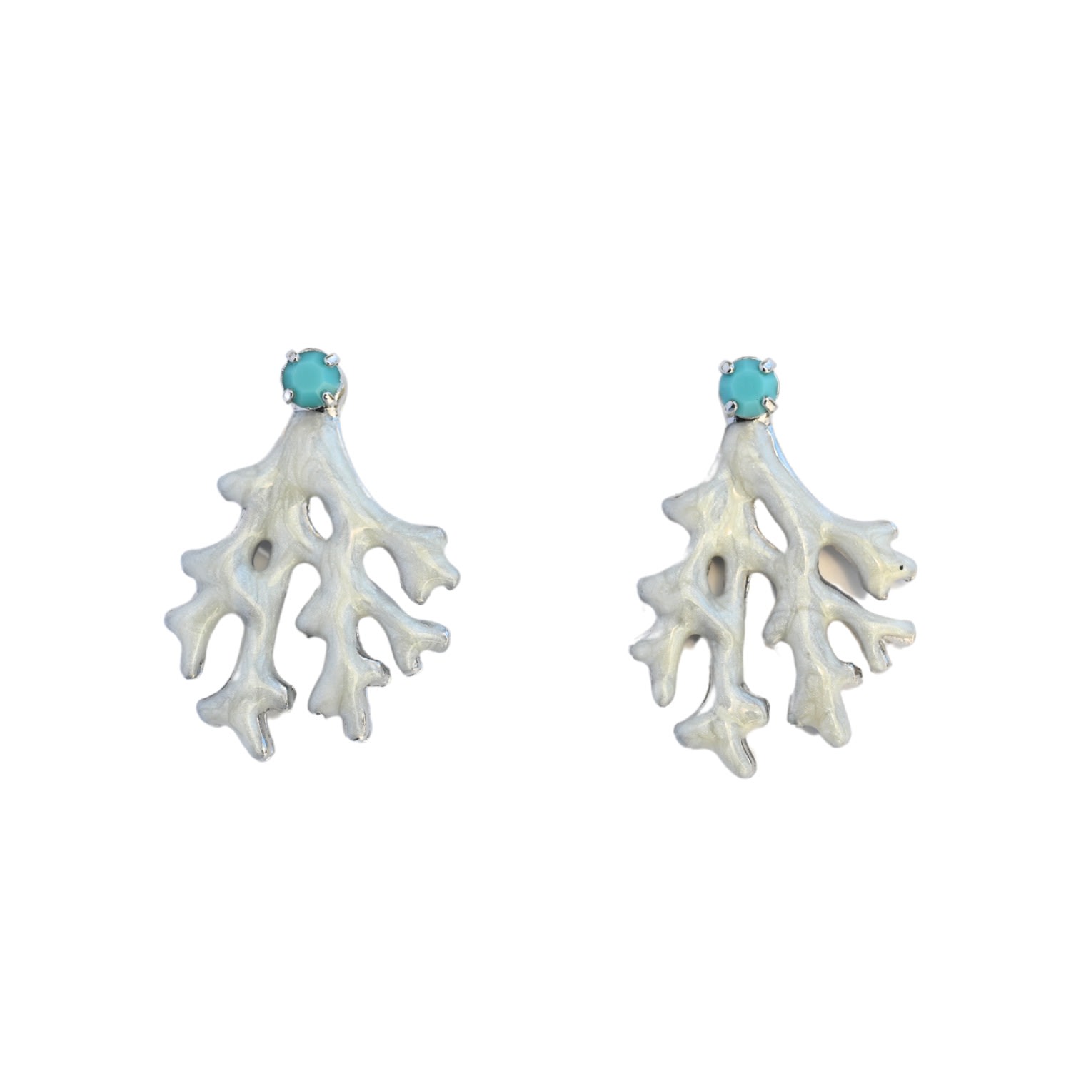 Women’s White The Pink Reef Mini Coral Earring In Pearl