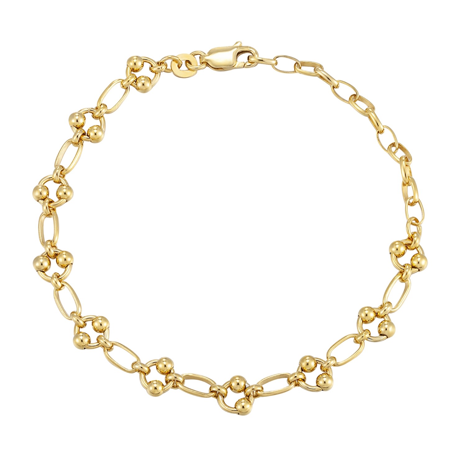 Women’s 22Ct Gold Vermeil Beaded Link Bracelet Seol + Gold