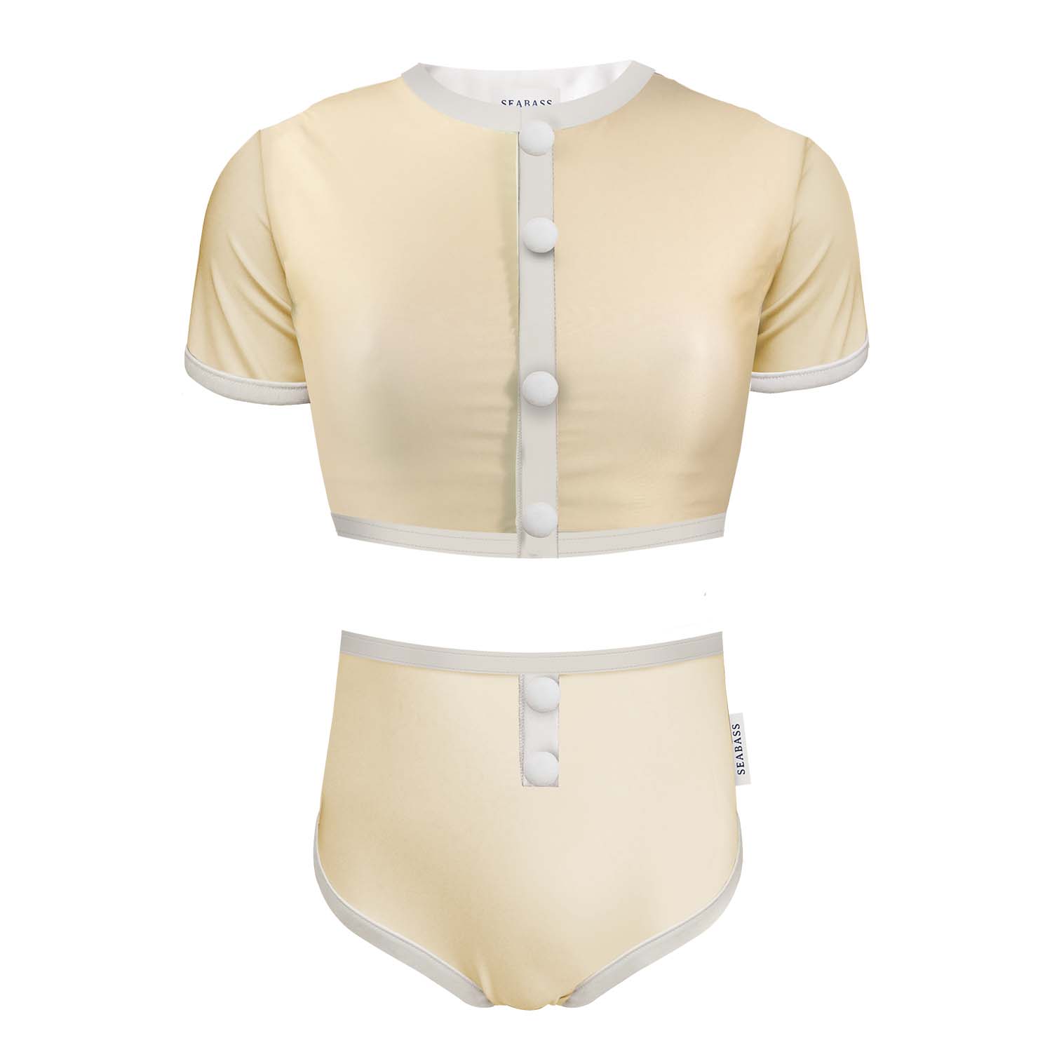 Seabass Yellow / Orange Women Uv Two-piece Swimsuit Coco Capri Lemon - Yellow In Yellow/orange