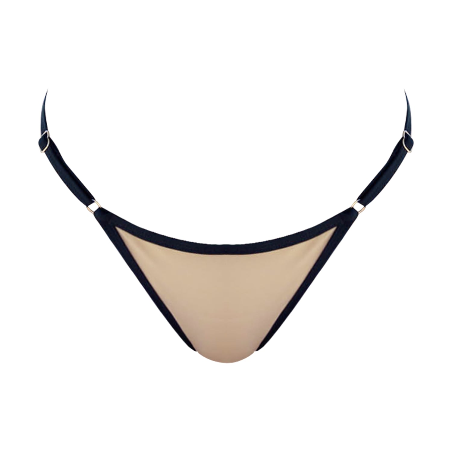 Ivy Swimwear Women's Neutrals / Brown Rosella Black In Nude Mesh Bottoms In Brown