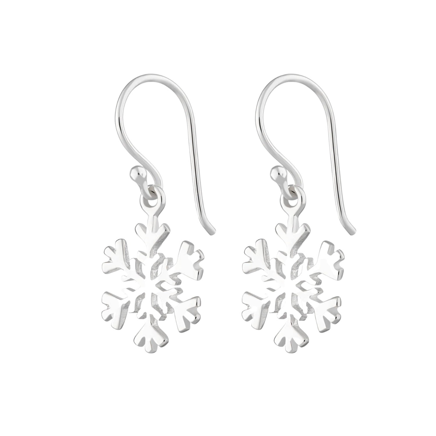 Women’s Sterling Silver Snowflake Hook Earrings Lily Charmed