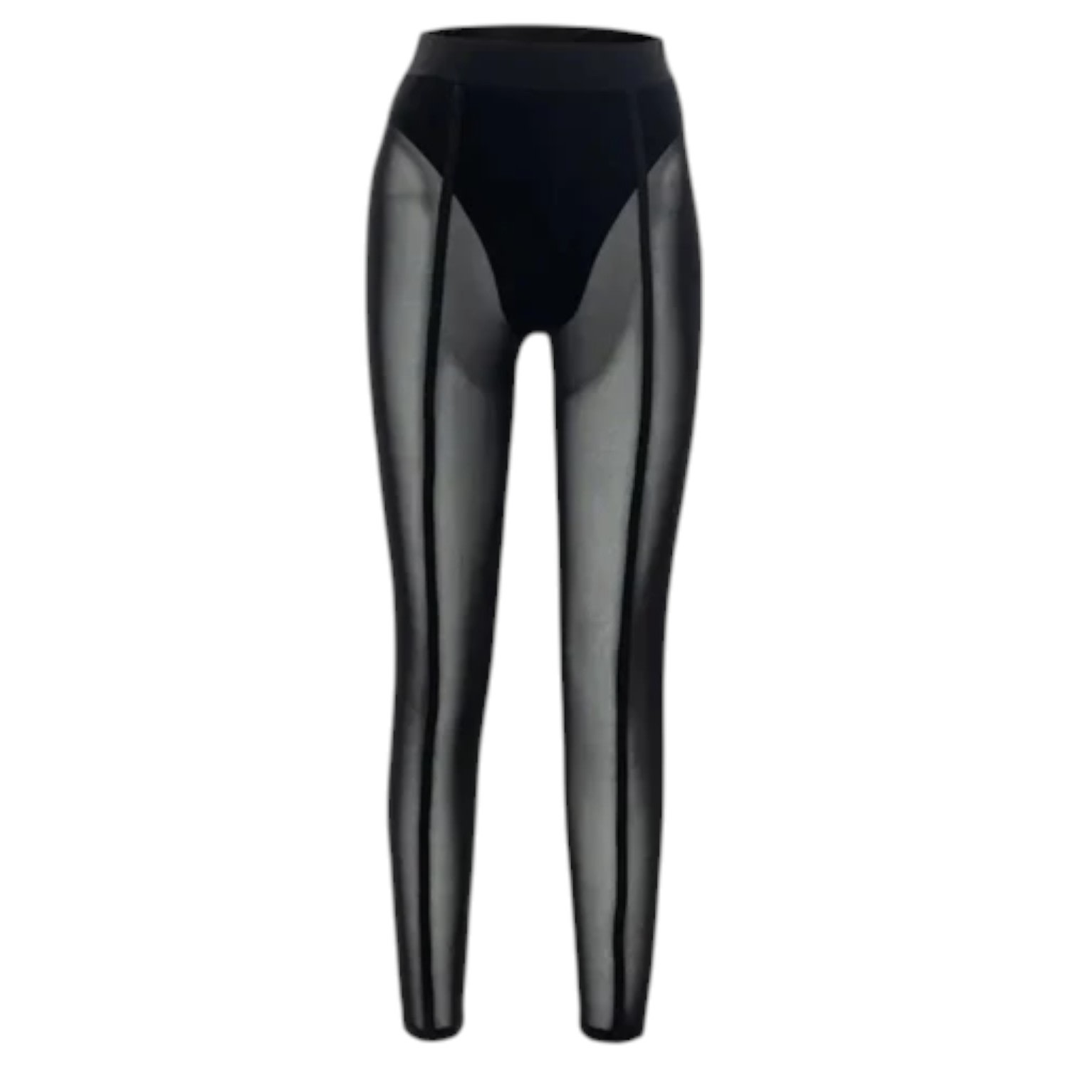 High Heel Jungle By Kathryn Eisman Women's Racer Sheer Pants- Black- Small/medium In Black