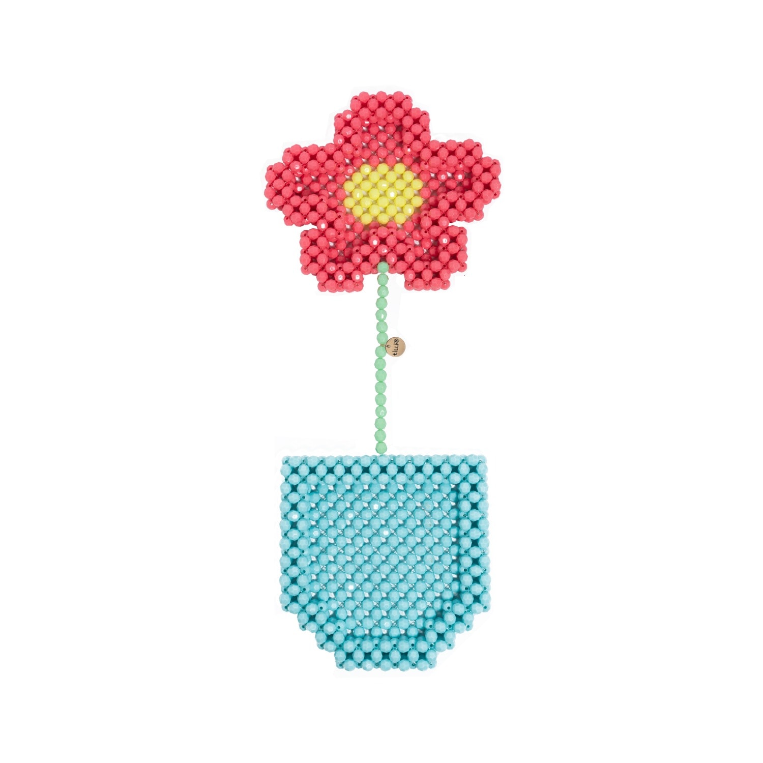Tillie Beads Pastel Daisy Floral Beaded Candle Holder