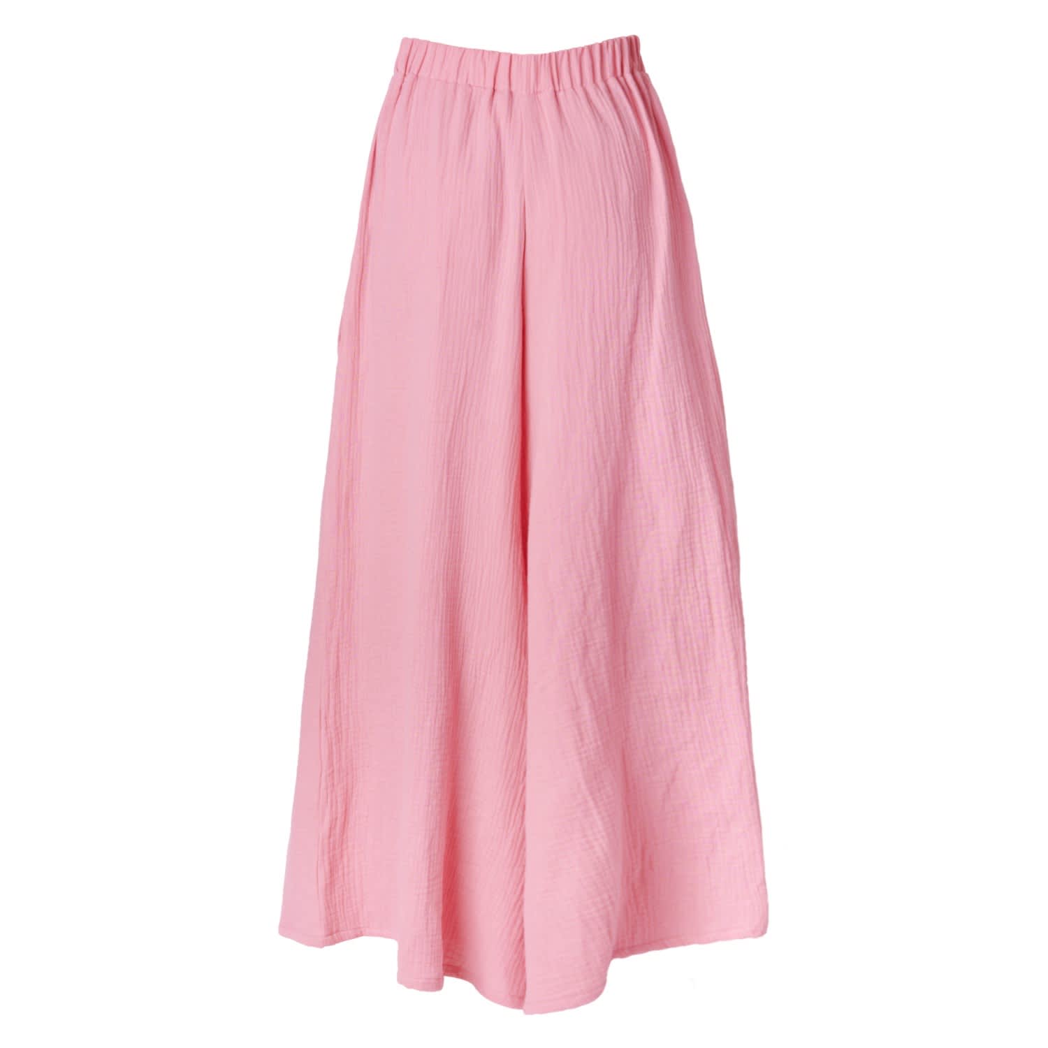 Pink Panther Wide Leg Palazzo Pants with Shirred Waist