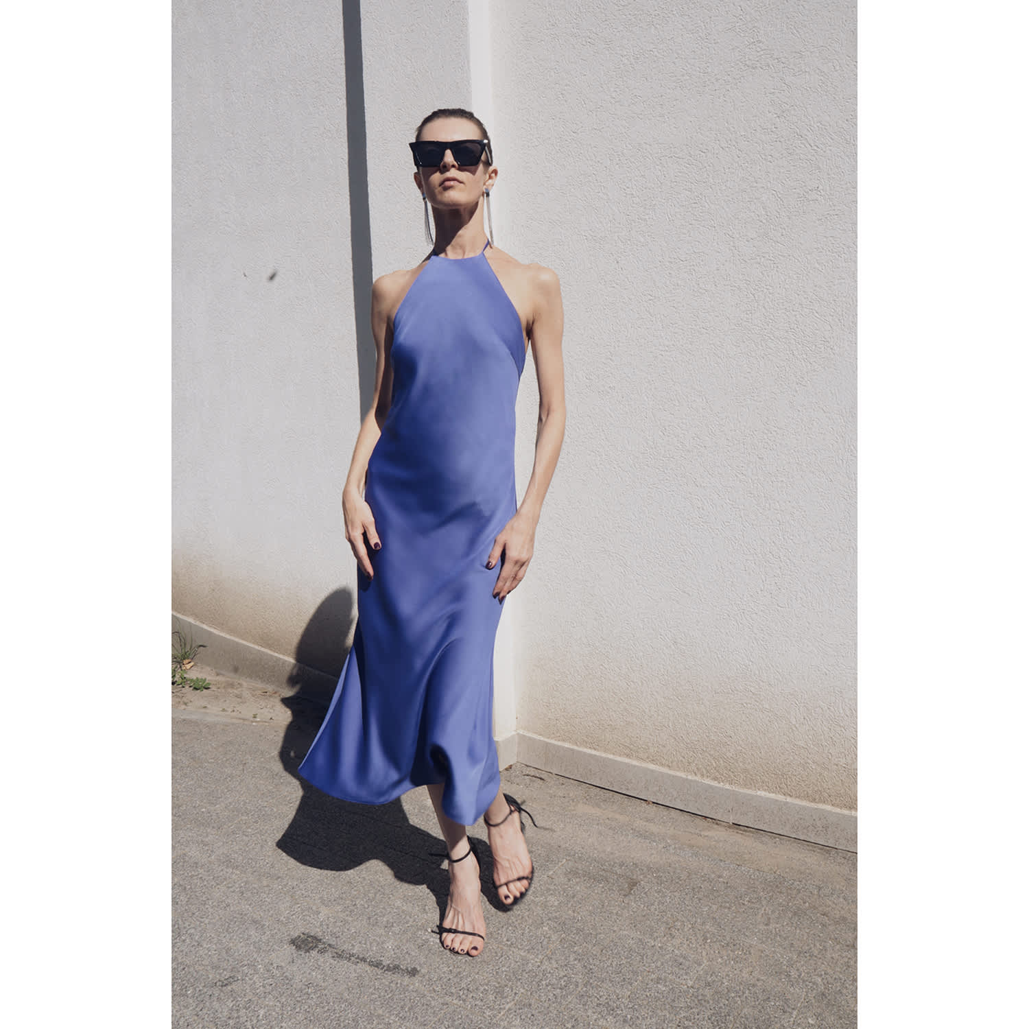 knee length dresses for ladies Anabelle Halter Neck Midi Dress main image 0