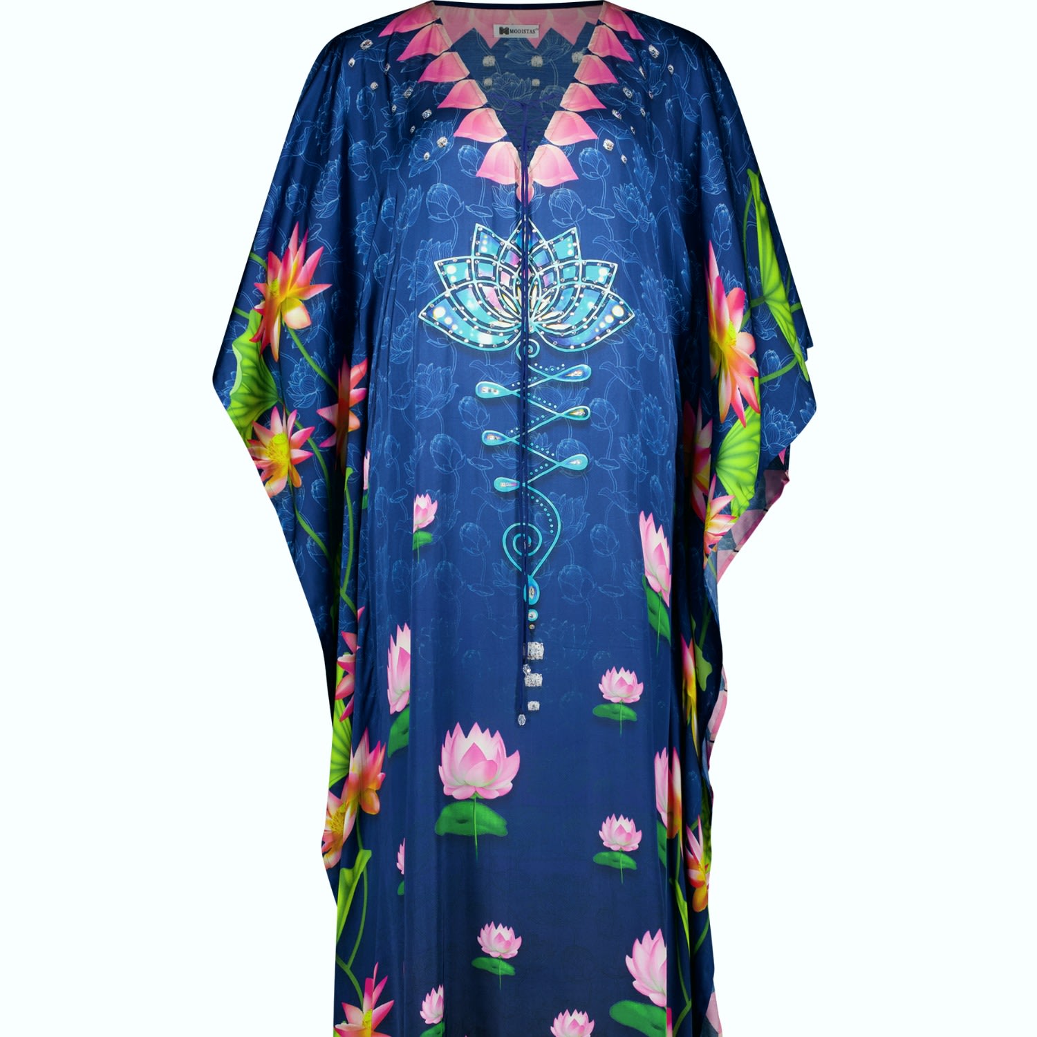 Modistas Women's Blue Unalome Mini Azure Kaftan In Blue