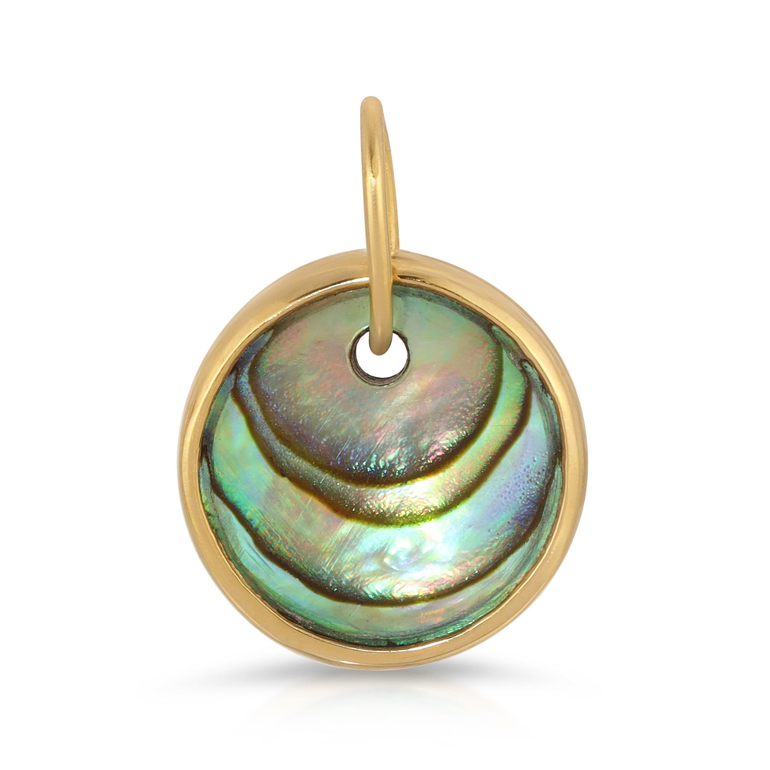 Maya Brenner Women's Gold Small Abalone Cabochon Charm In Gold
