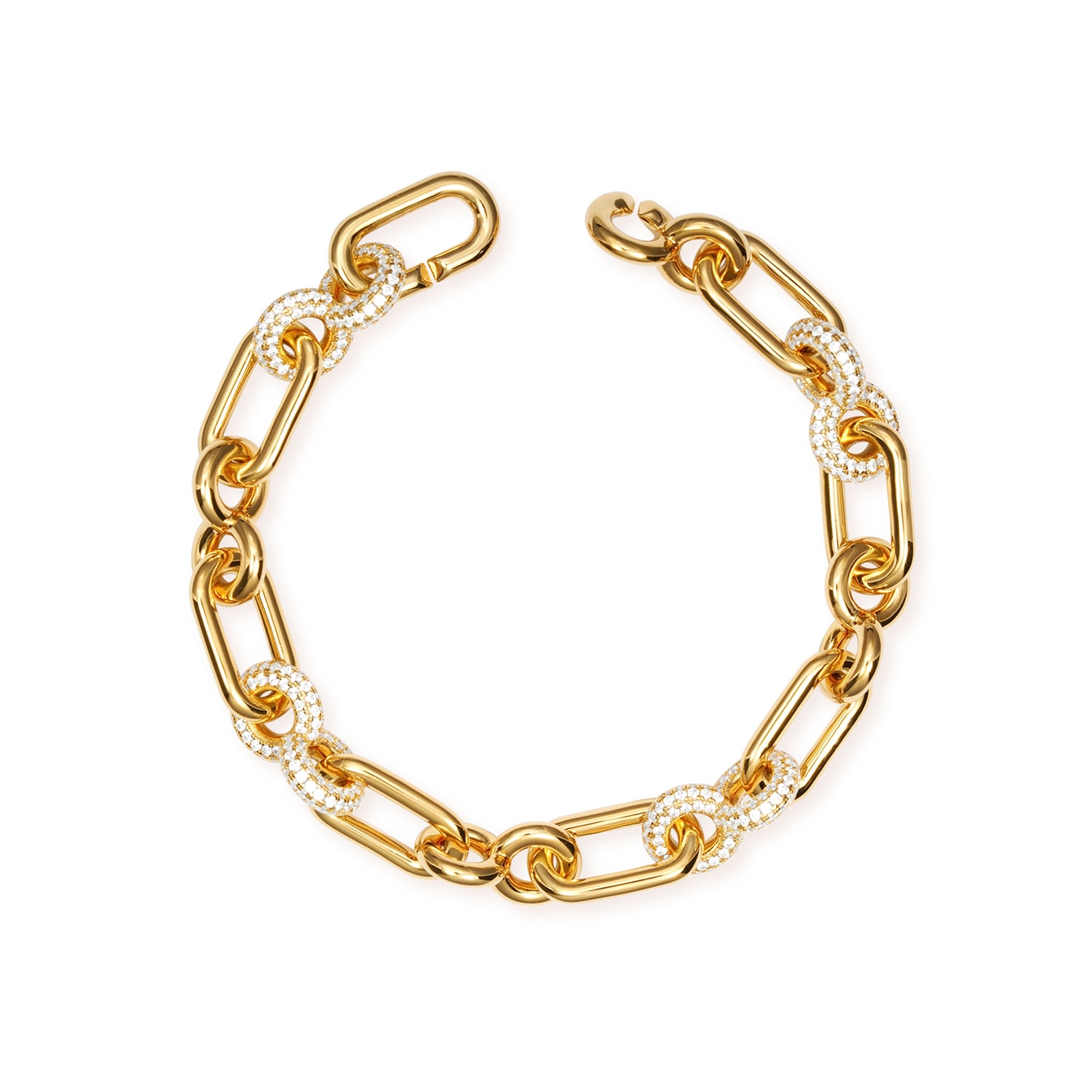Meulien Women's Infinity Circle Link Bracelet - Gold