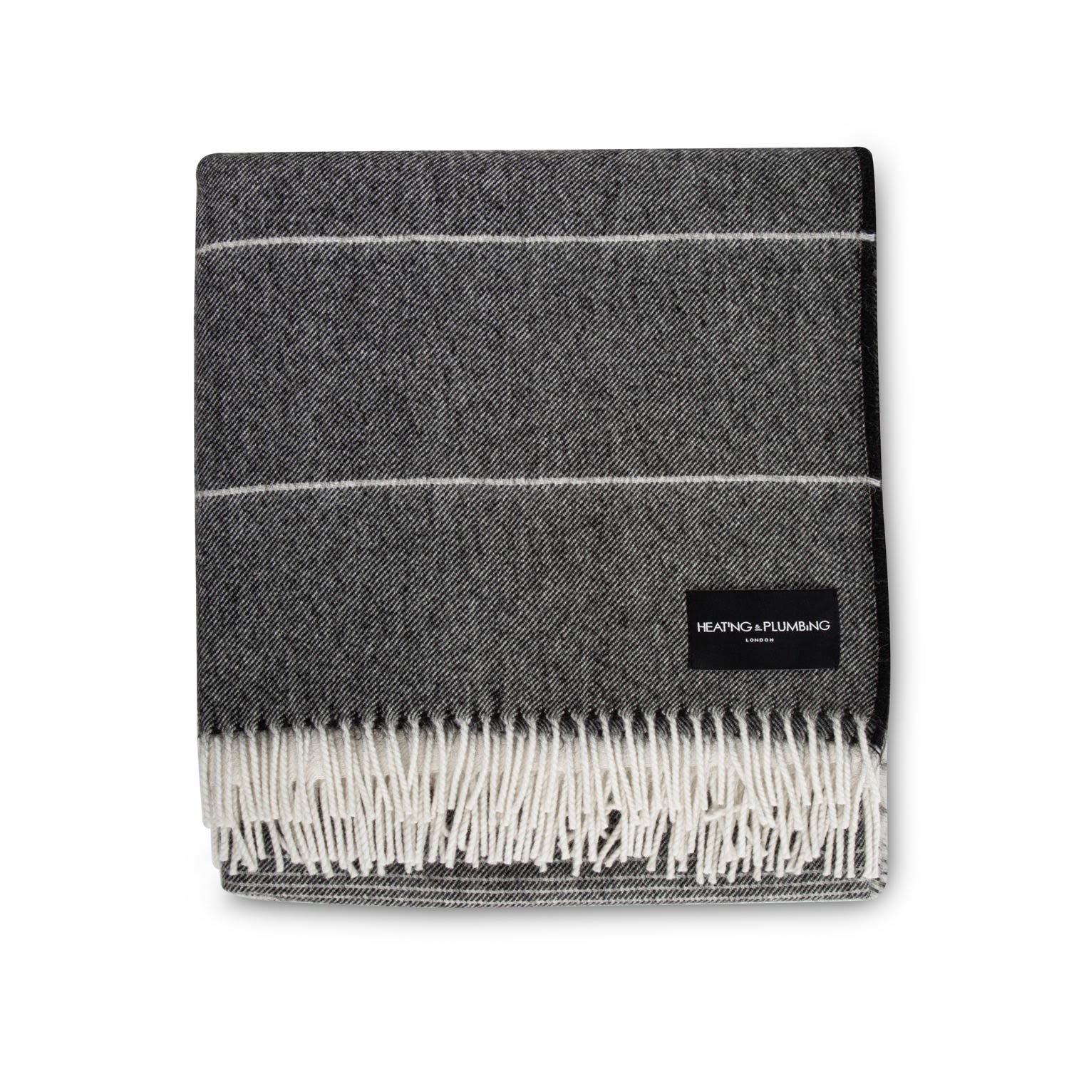 Heating & Plumbing London Wonderland - Alpaca & Merino Lambswool Blanket - Black In Gray