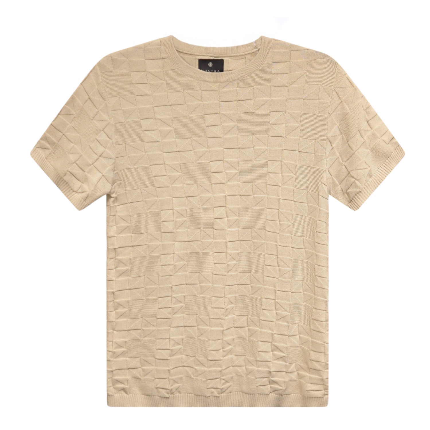 Vustra Men's White Patterned Sand Knit Tee In Gray