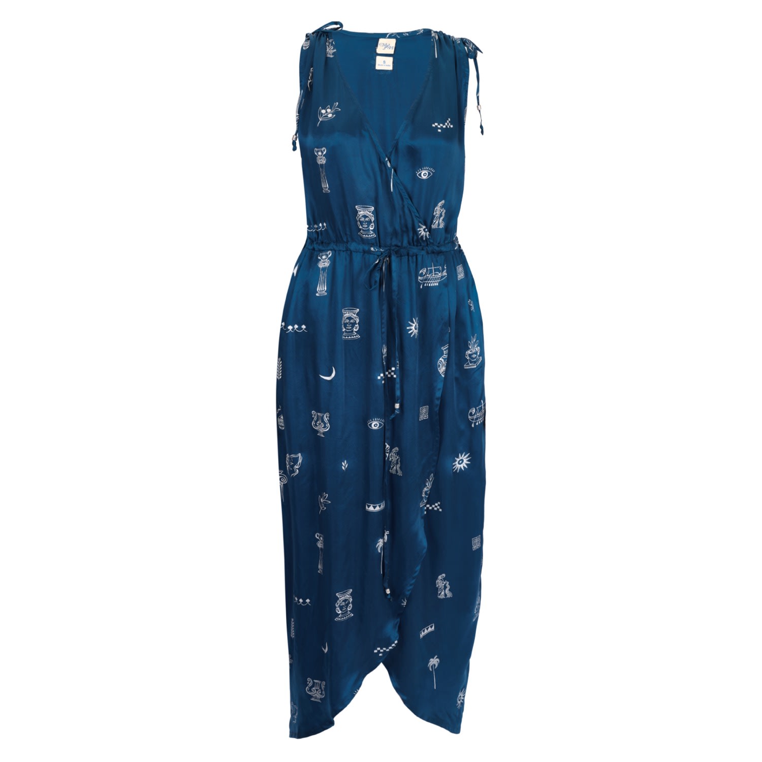 Em & Shi Women's Blue Athena Wrap Dress In Blue
