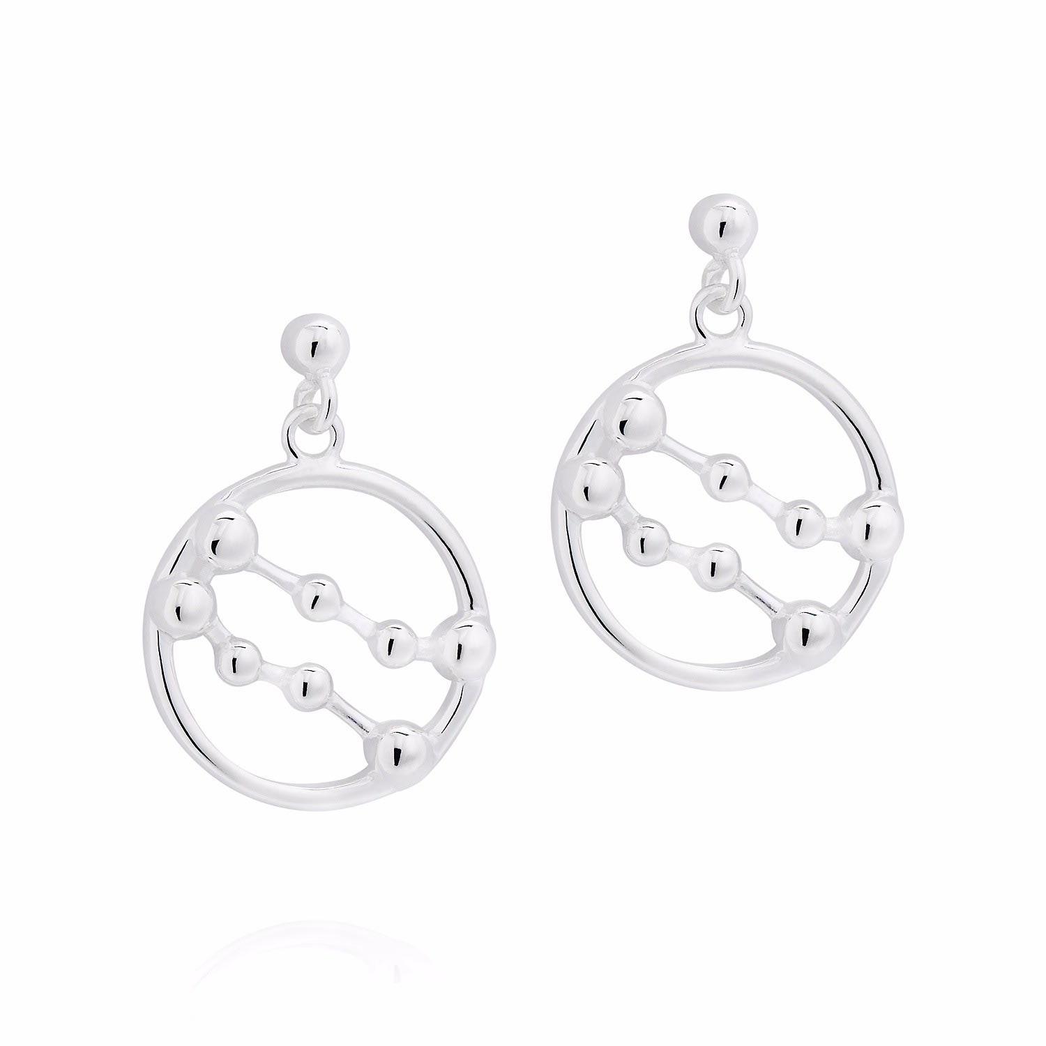 Women’s Silver Gemini Astrology Drop Studs Yasmin Everley Jewellery