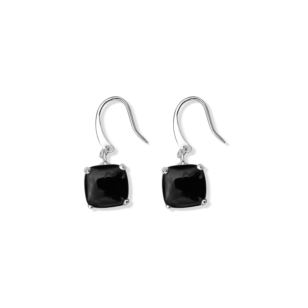 Fv Jewellery Women's La Stele Black Onyx Dome Earrings