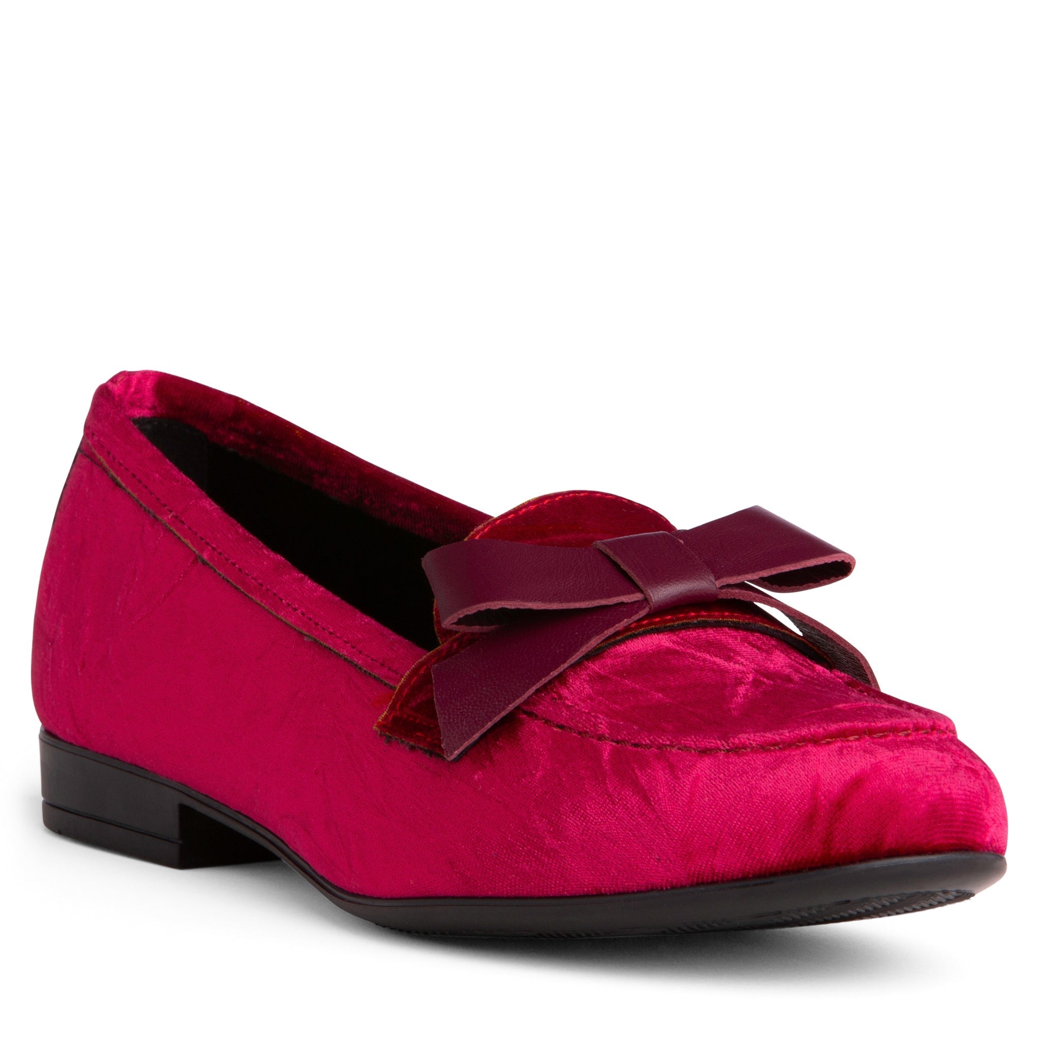 Women’s Fannie Red Velvet Work Evening Loafer 5 Uk Beautiisoles by Robyn Shreiber Made in Italy