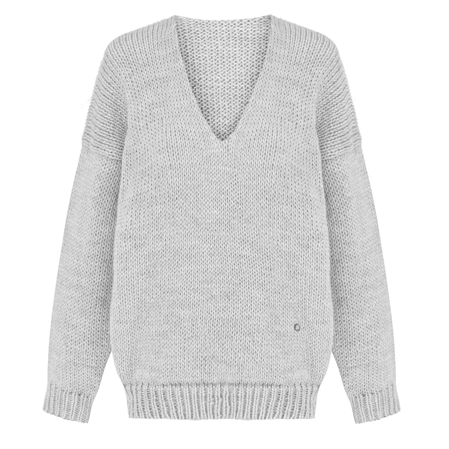light gray v neck sweater