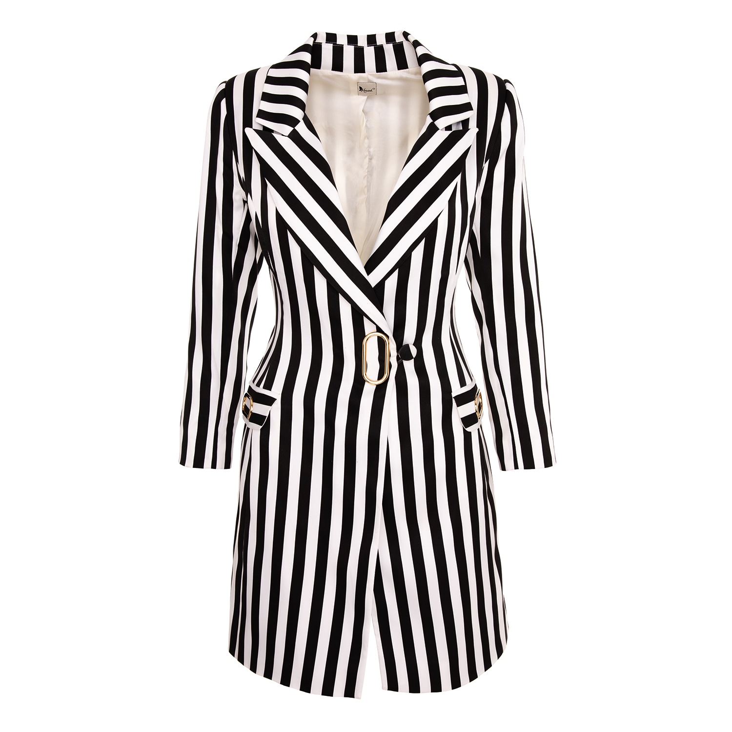 Women’s Striped Long Sleeve Blazer Small Monarh