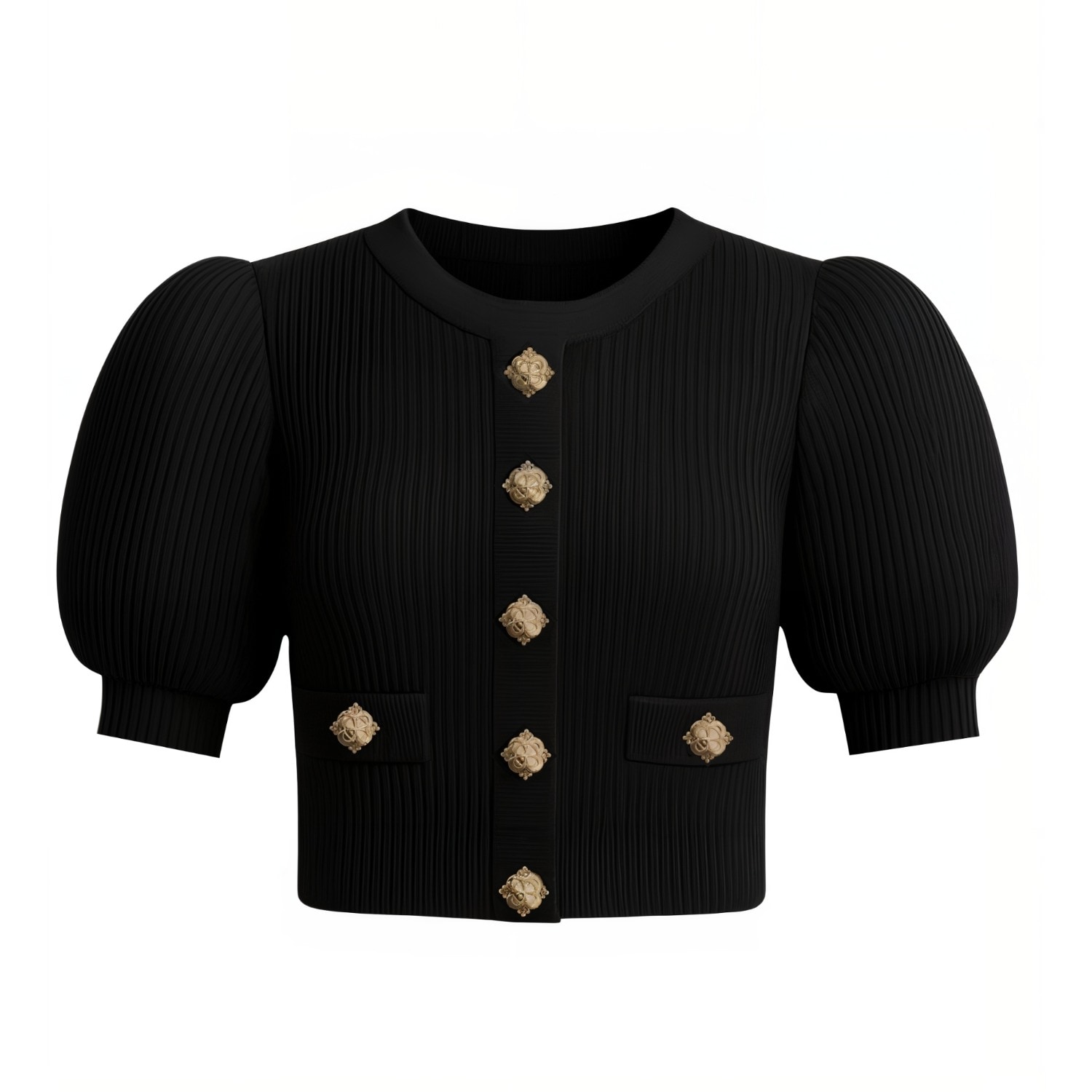 Oxfold Women's Black Barrel Ribbed Sweater