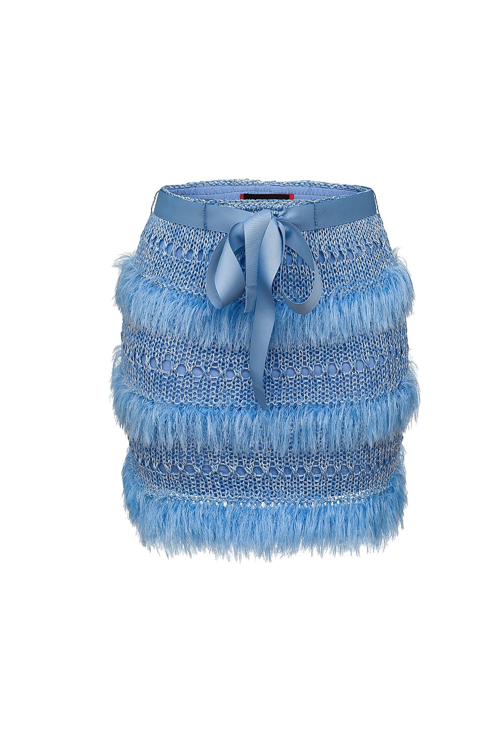 Shop Andreeva Women's Blue Handmade Knit Skirt