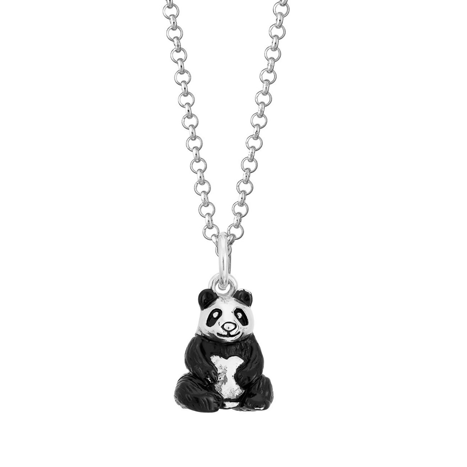 Women’s Sterling Silver Panda Necklace Lily Charmed