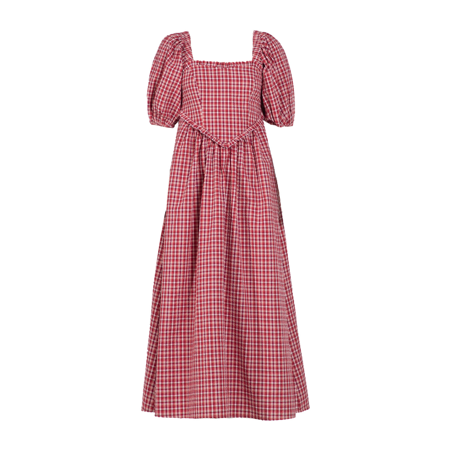 Rose & Nancy Women's Pink / Red Karri Heart Check Dress In Multi