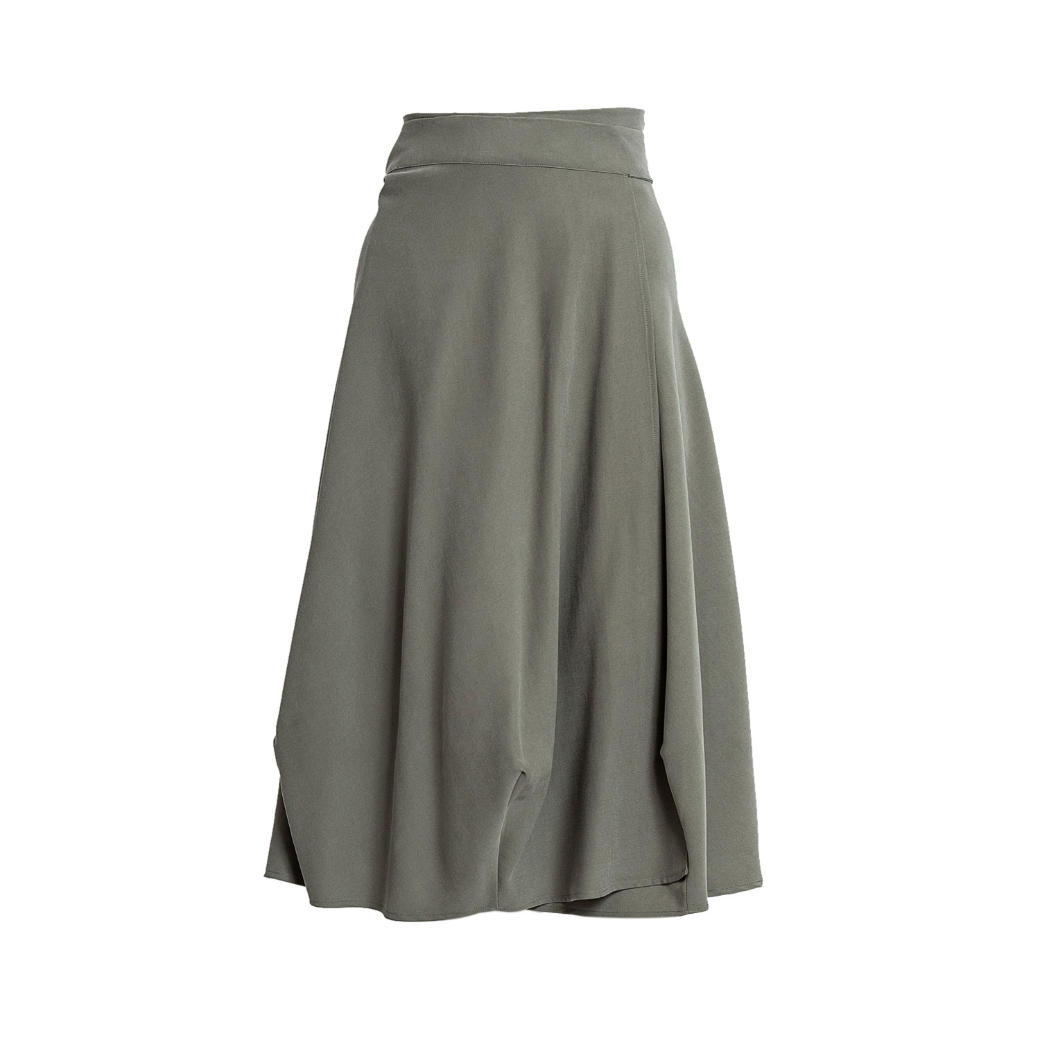 Bianca Popp Women's Green / Grey Wrapped Skirt In Sage Green Viscose In Multi