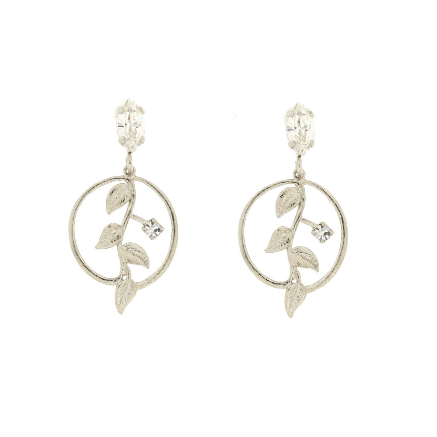 Rosaspina Firenze Women's Foliage Silver Earrings In Silver