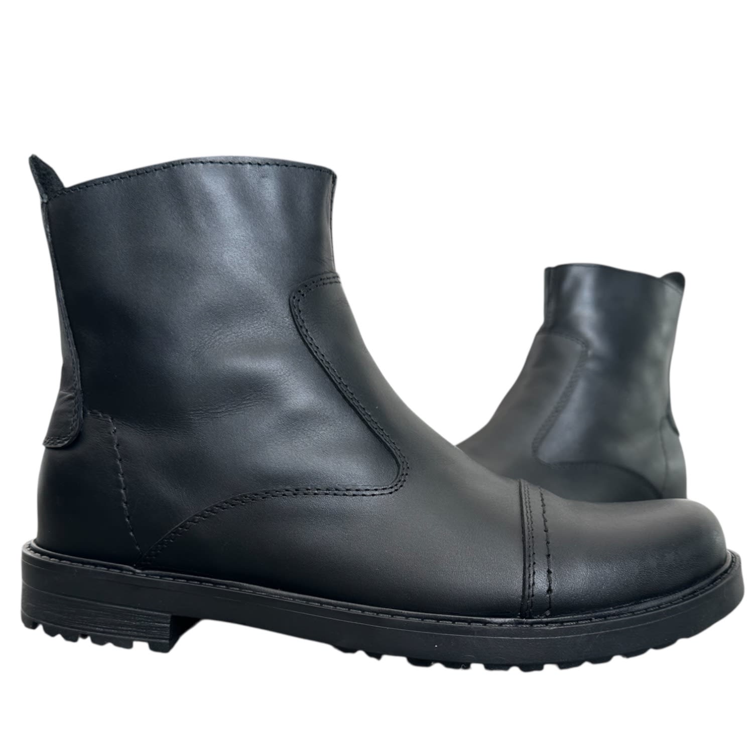 Adrenaline Fashion Men's Black Men's Luxury Leather Boots – Handmade Designer Ankle Boots In Black