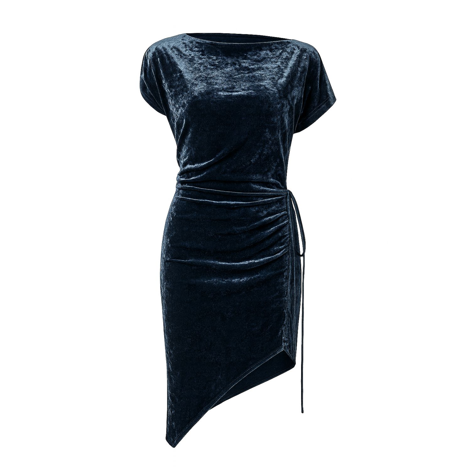 Women's Blue / Grey Eclipse Bias Velvet Dress | Small | Lahive