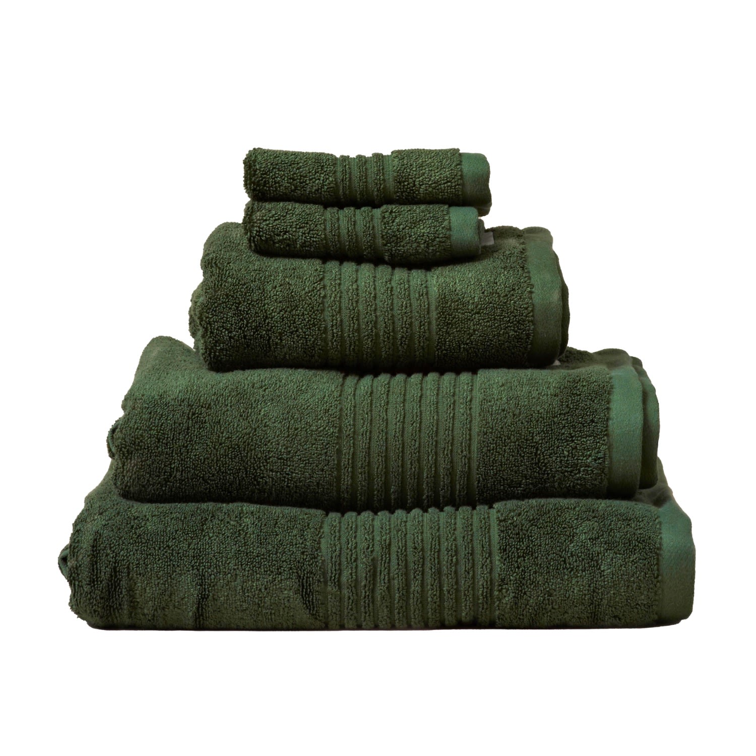 Misona Green Ultra Soft Bamboo Multi Size Bathroom Towel Set - Khaki