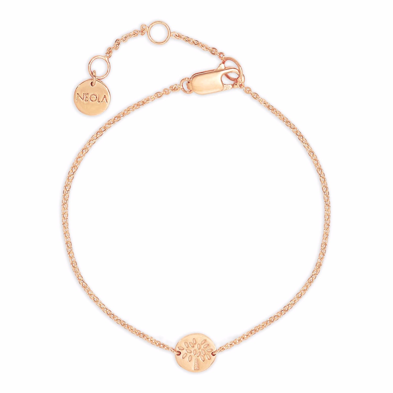 Women’s Small Tree Rose Gold Friendship Bracelet Neola Design