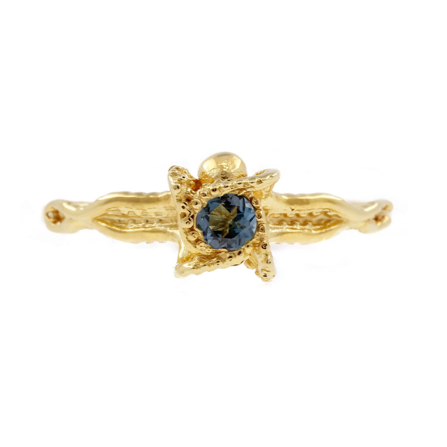 Lee Renee Women's Octopus Blue Topaz Ring - Gold In Gold