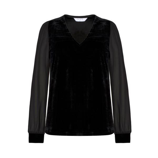 velvet sheer top