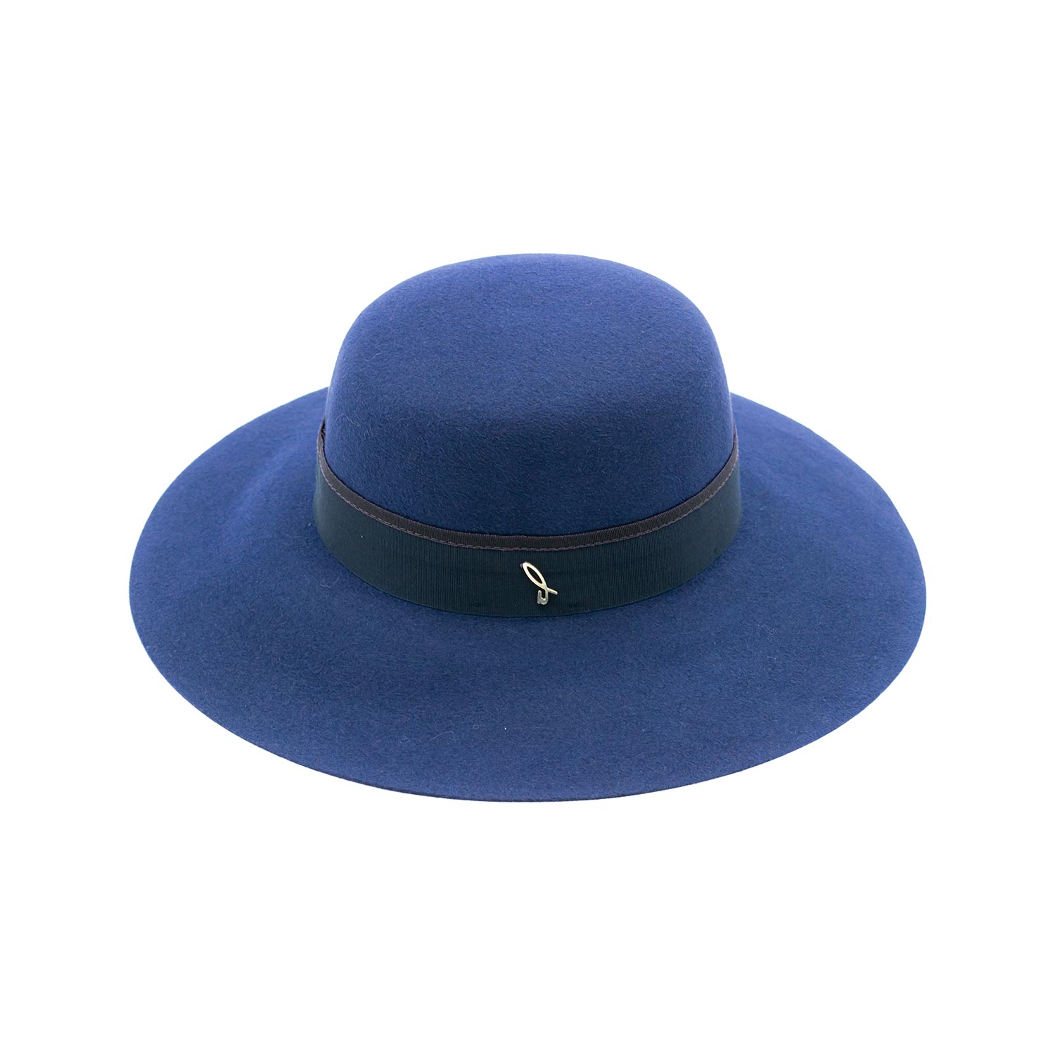 Women's Blue Wide-Brim Lapin Felt Hat | 56Cm | Doria 1905