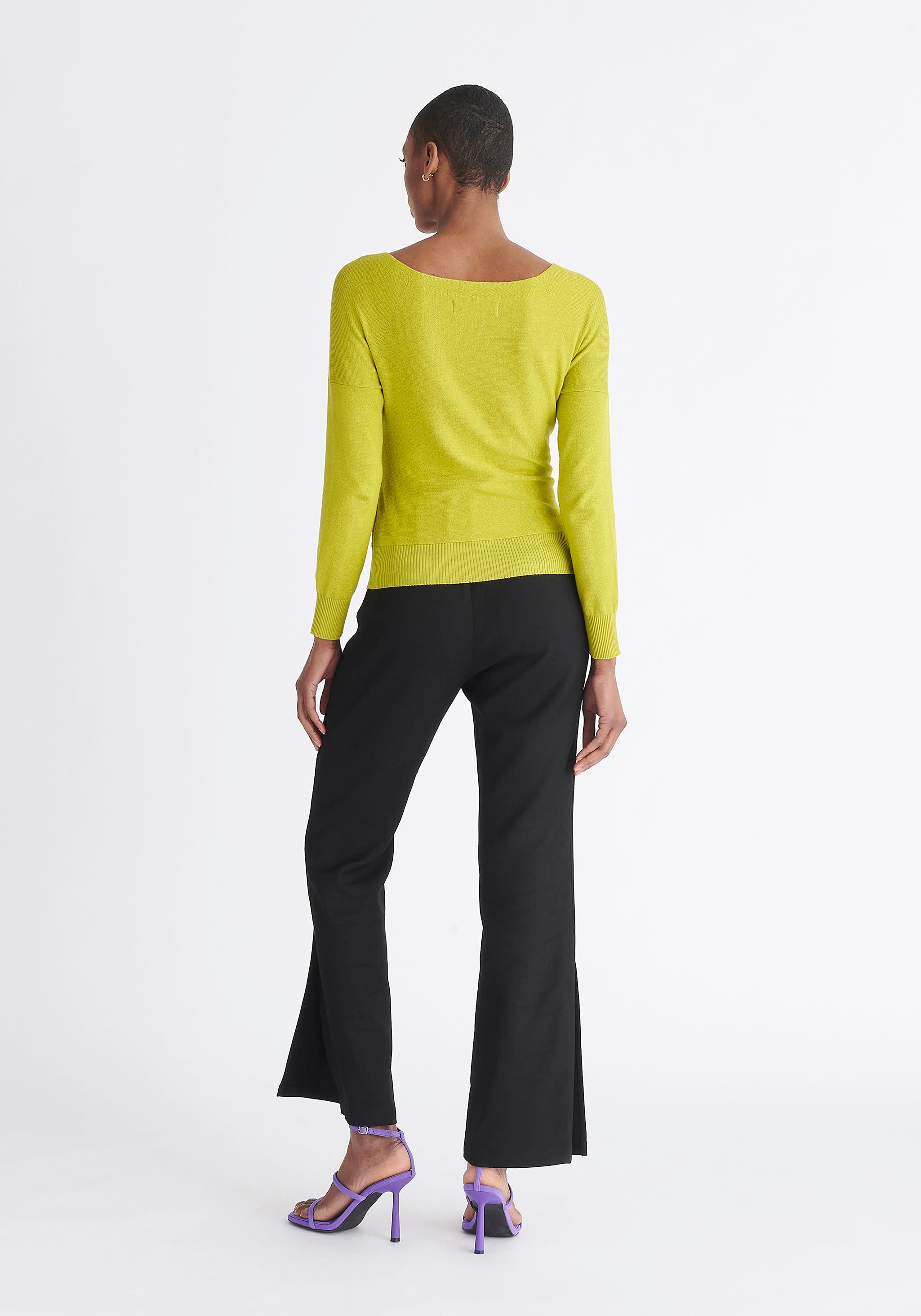 NOALIA GINGER black flare trousers