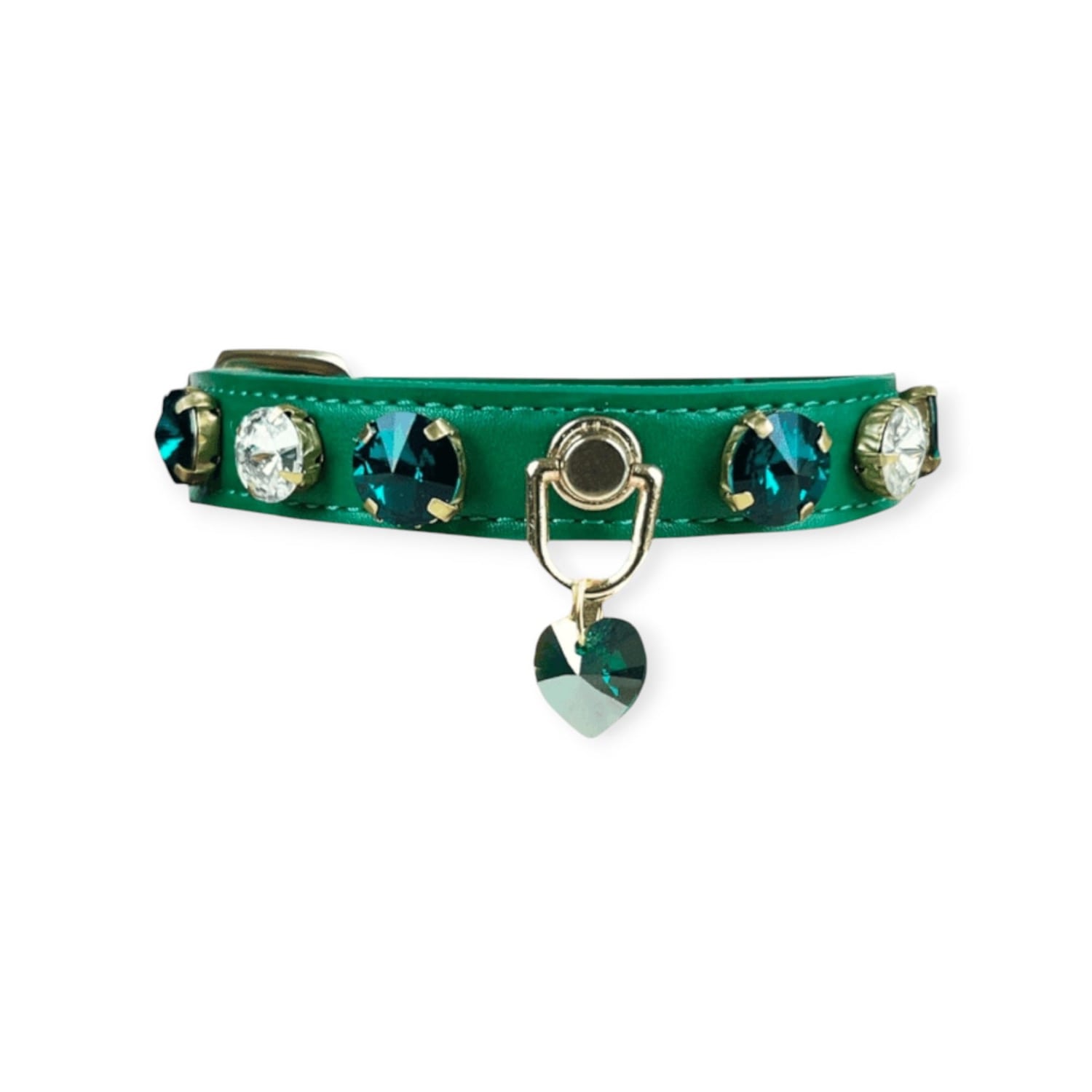 Swarovski Dark Green Dog Collar | Small | Makpaws