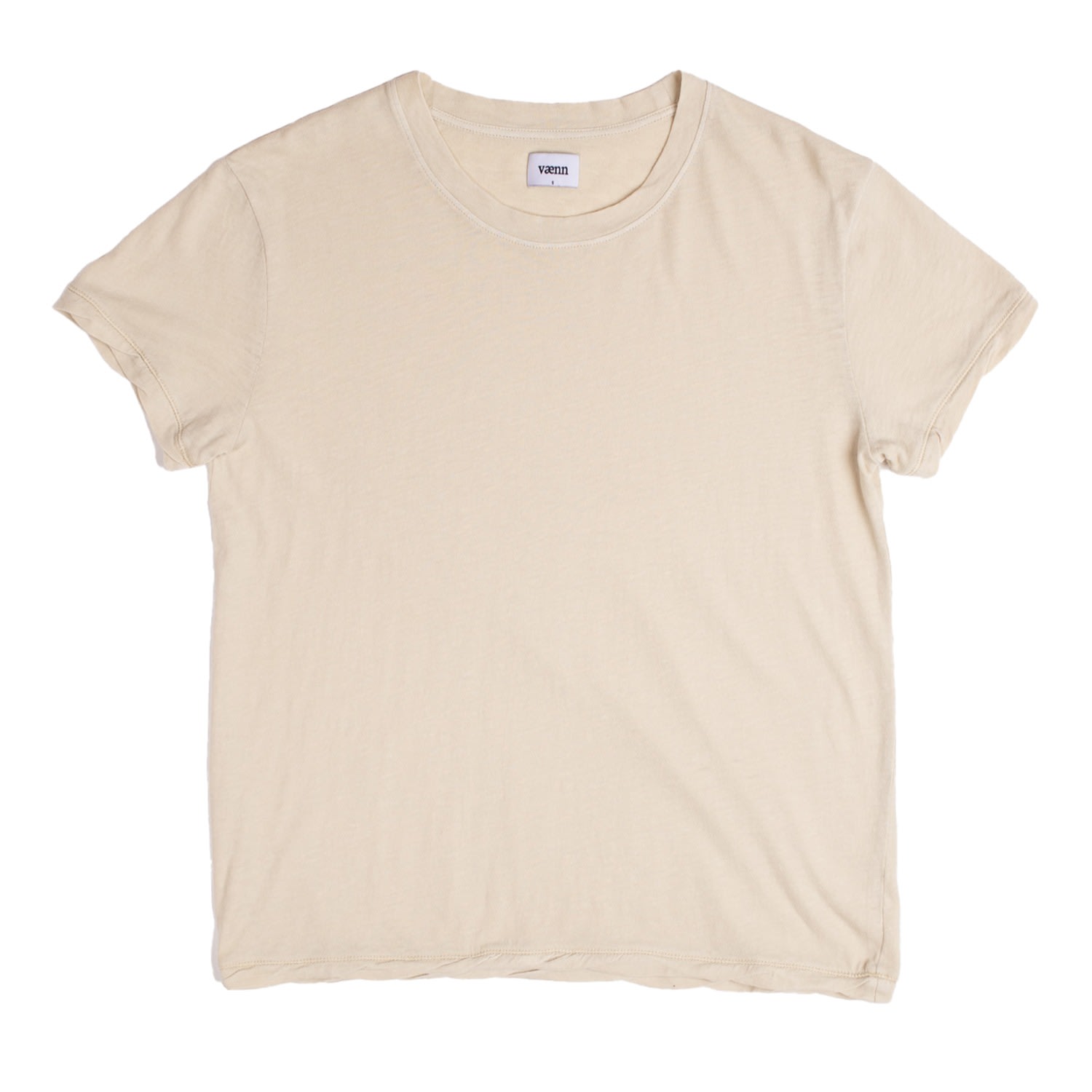 Vænn Women's Neutrals Slub Crew Tee Honeycomb