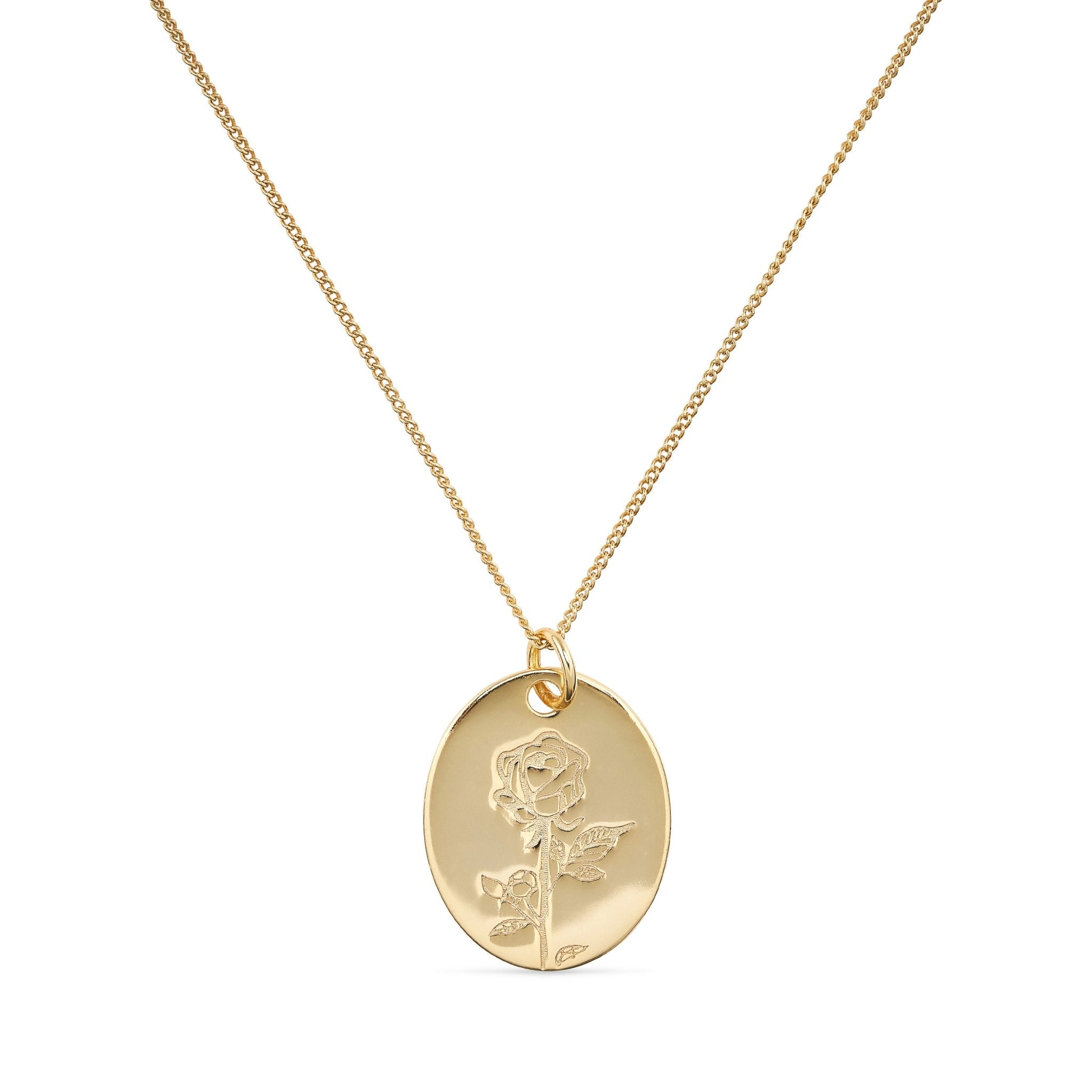 Rose flower 2024 gold necklace