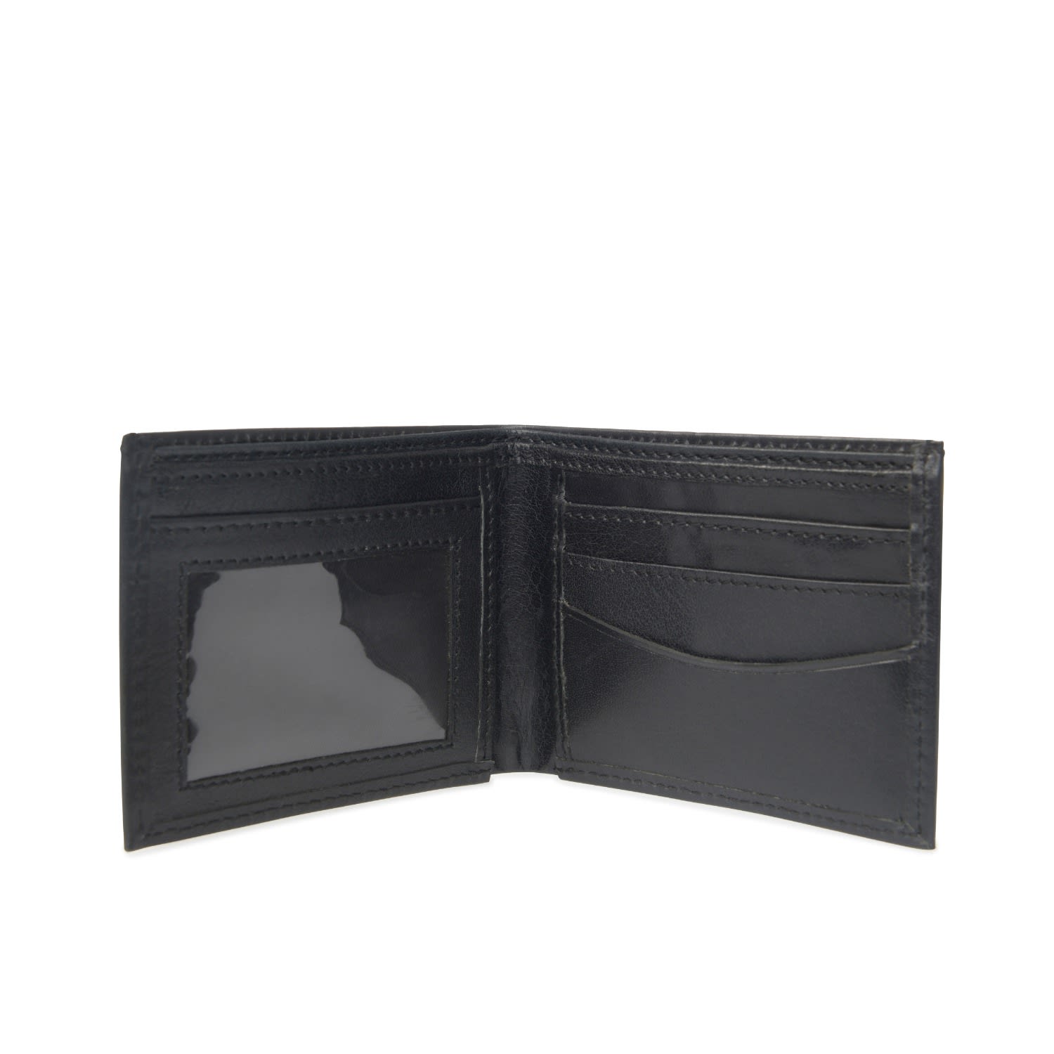 Vida Vida Men's Classic Black Leather Id Wallet