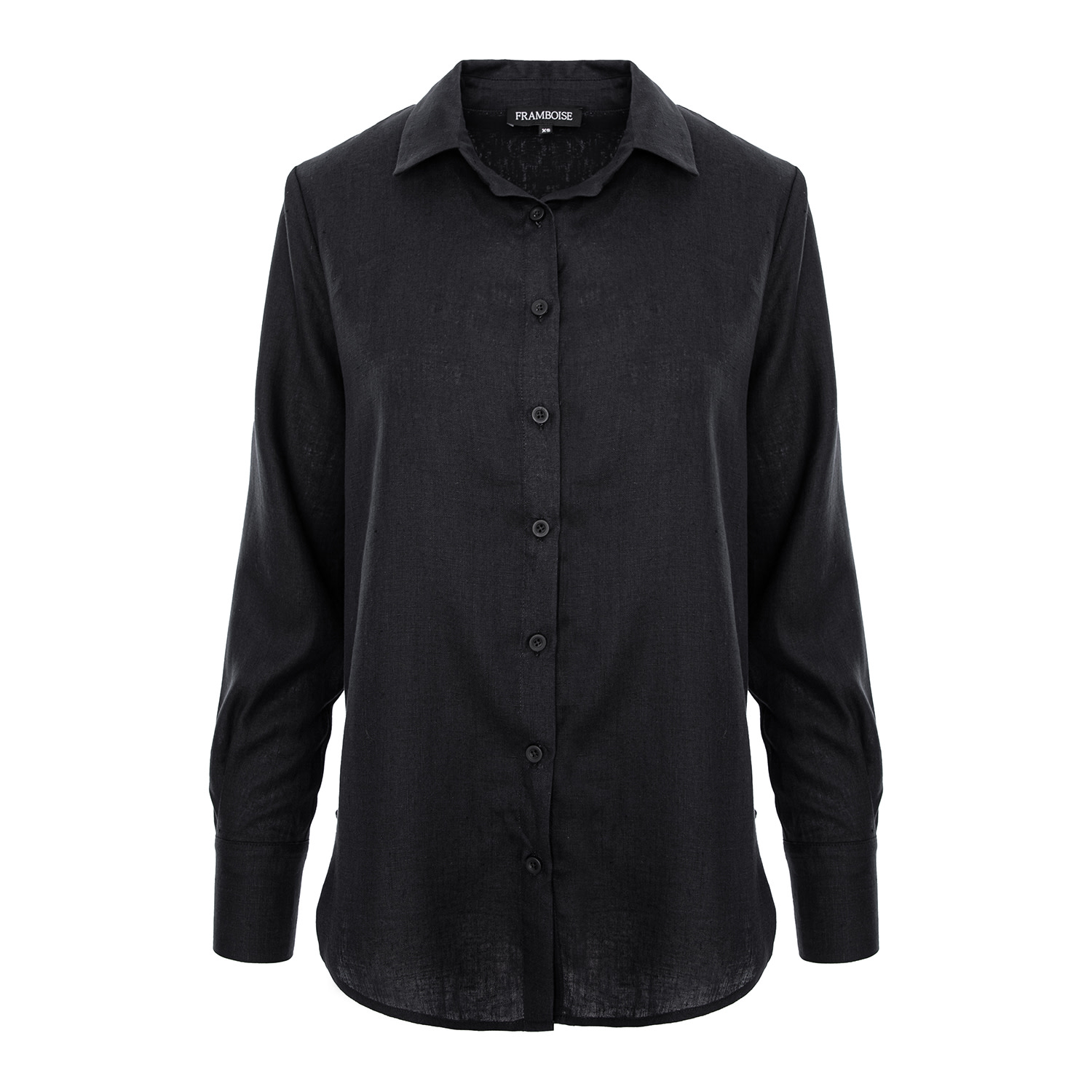 Framboise Women's Megalo Linen Black Shirt In Black