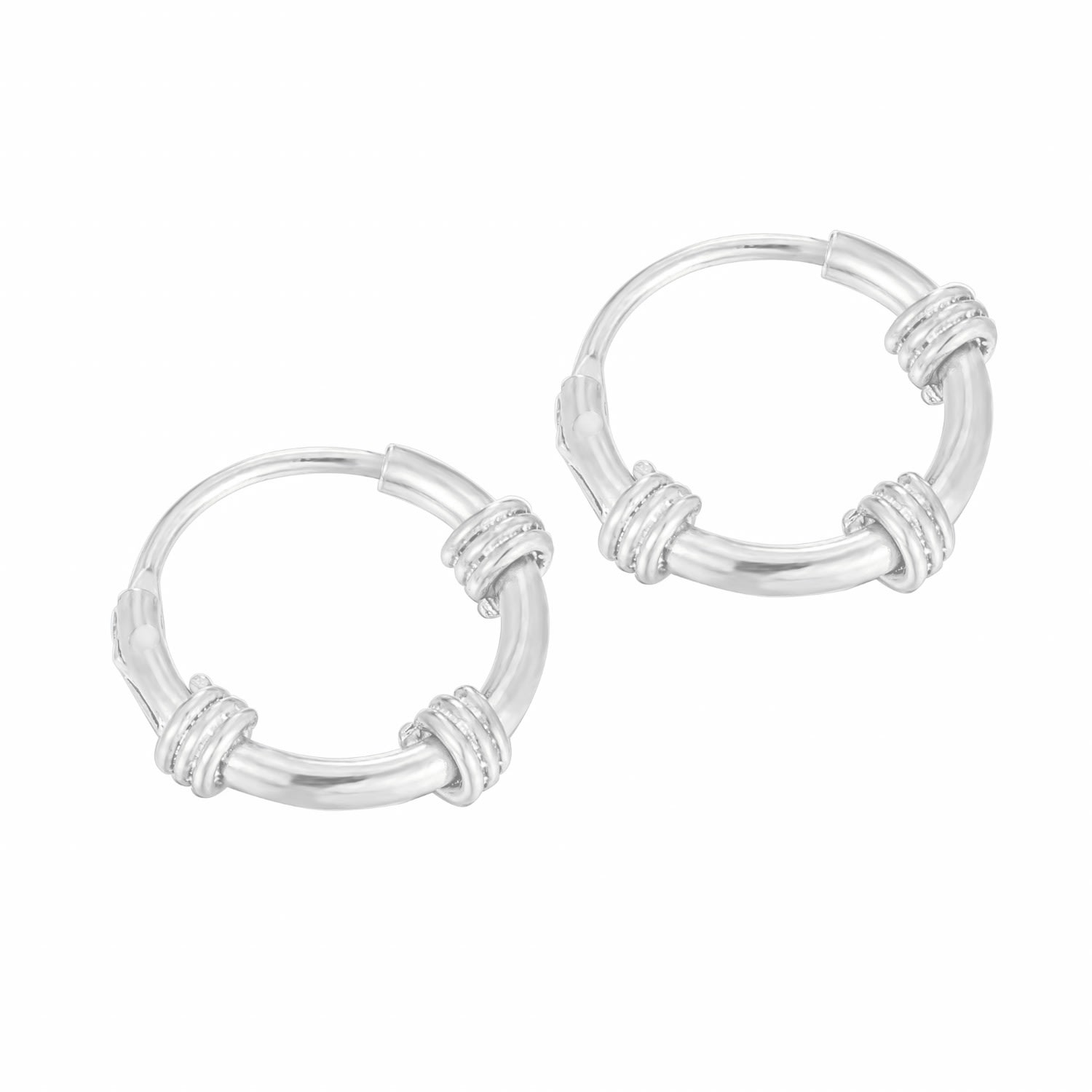 Women’s Ecoated Sterling Silver Tiny Wire Hoops Seol + Gold