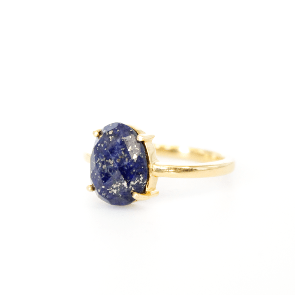 Women’s Gold / Blue Lucy Ring Lapis Somya London