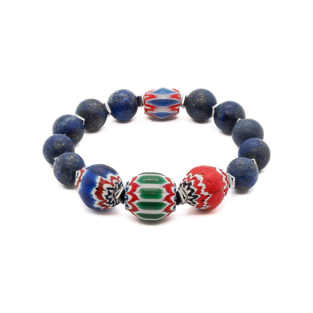 Women’s Blue / Red Lapis Lazuli Nepal Bracelet Ebru Jewelry