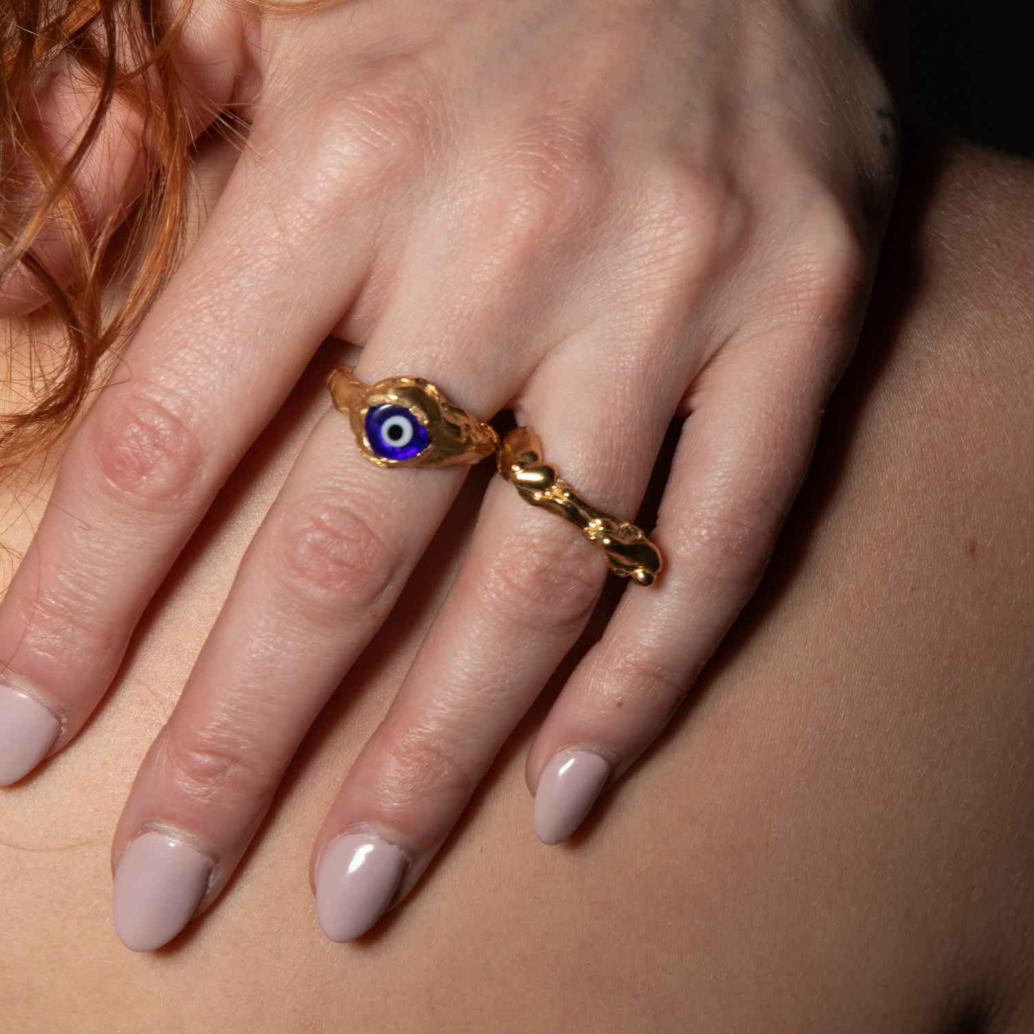 Evil eye cheap ring glass
