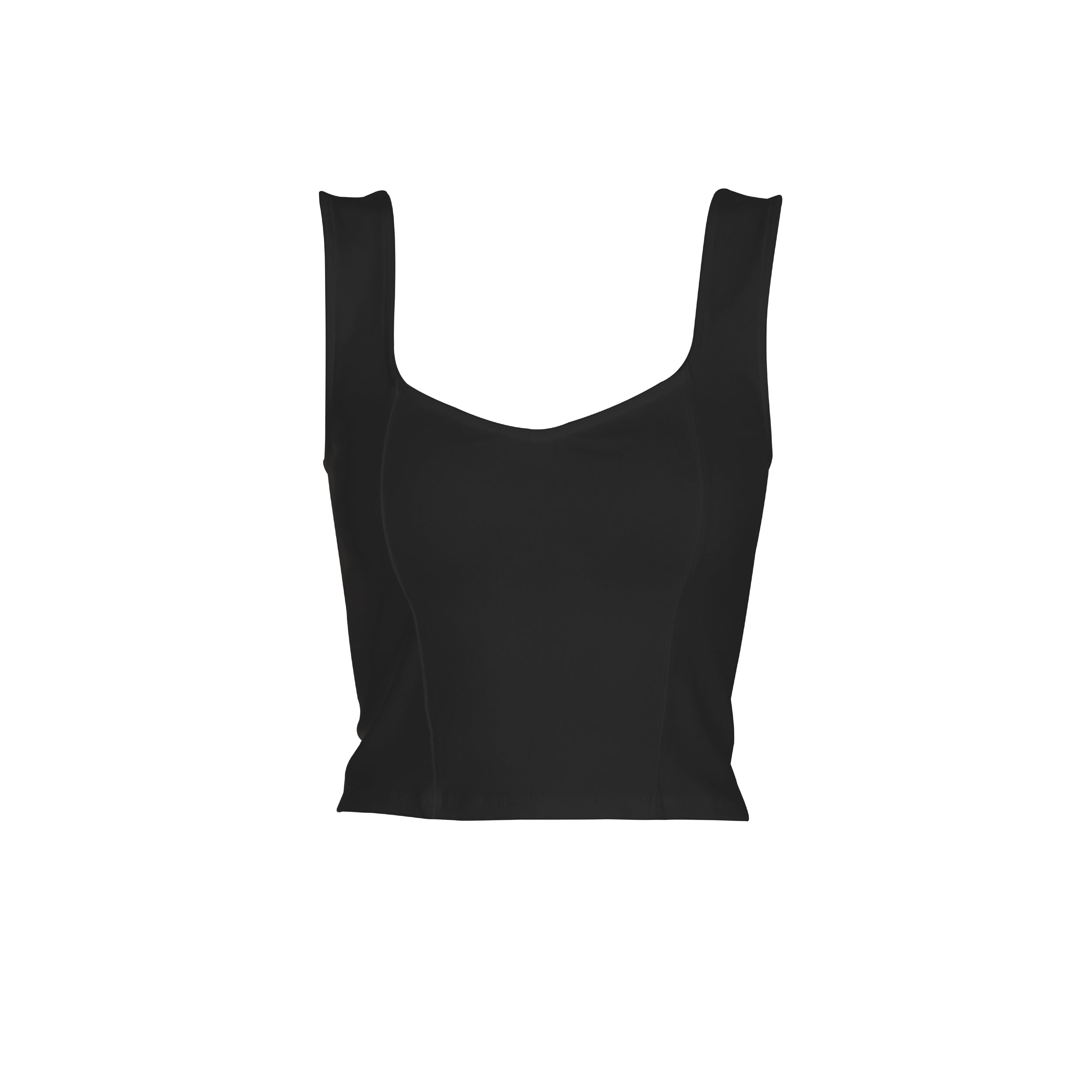 Women’s Josie Organic Cotton Sweetheart Tank - Black Medium Lezat