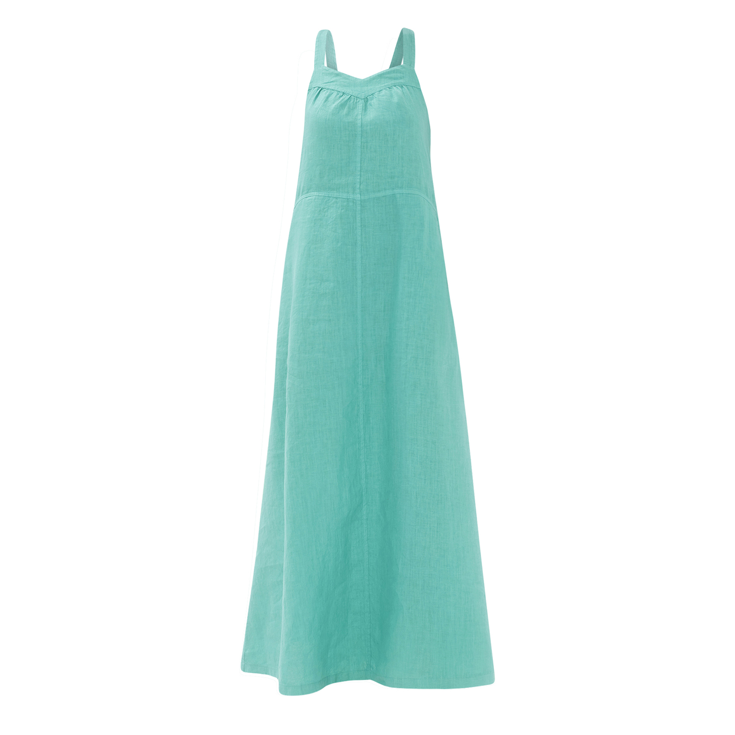 Tank Maxi Backless Linen Dress - Island Green - XL