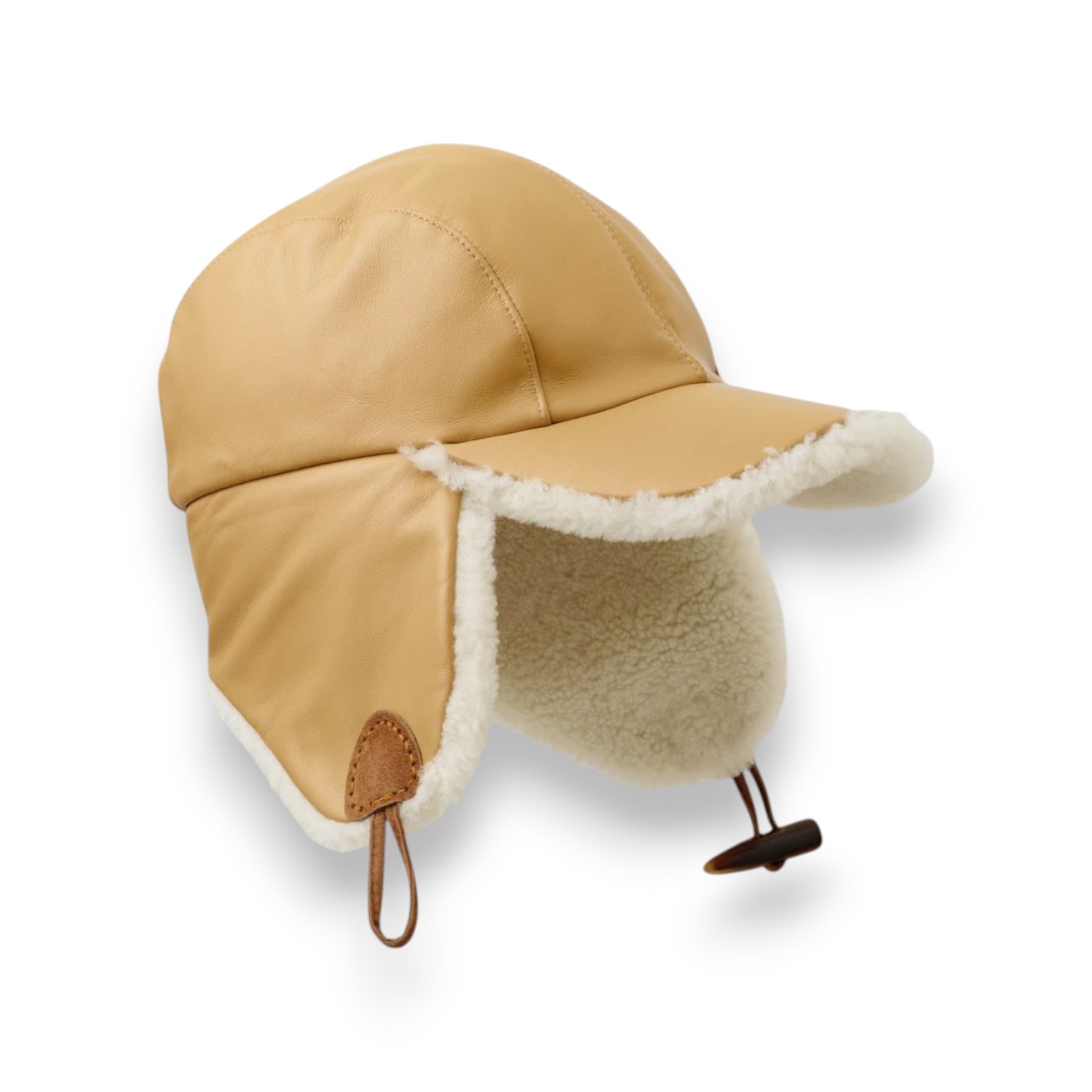 Mister Miller - Master Hatter Women's Neutrals Bailey Shearling Driving Cap In Tan & Cream In Multi