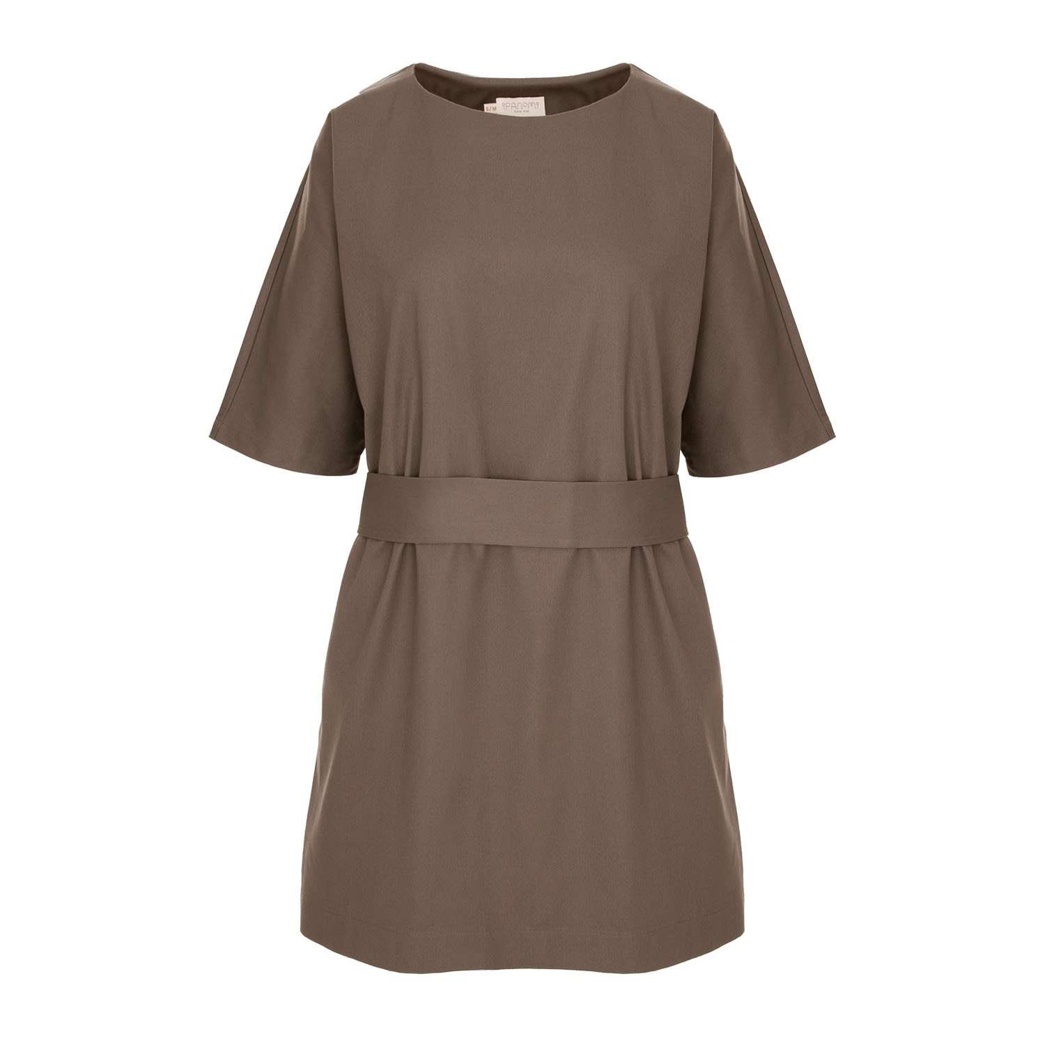 Ipanomi Women's Raglan Sleeve Cotton Twill Midi Dress - Grey In Grey