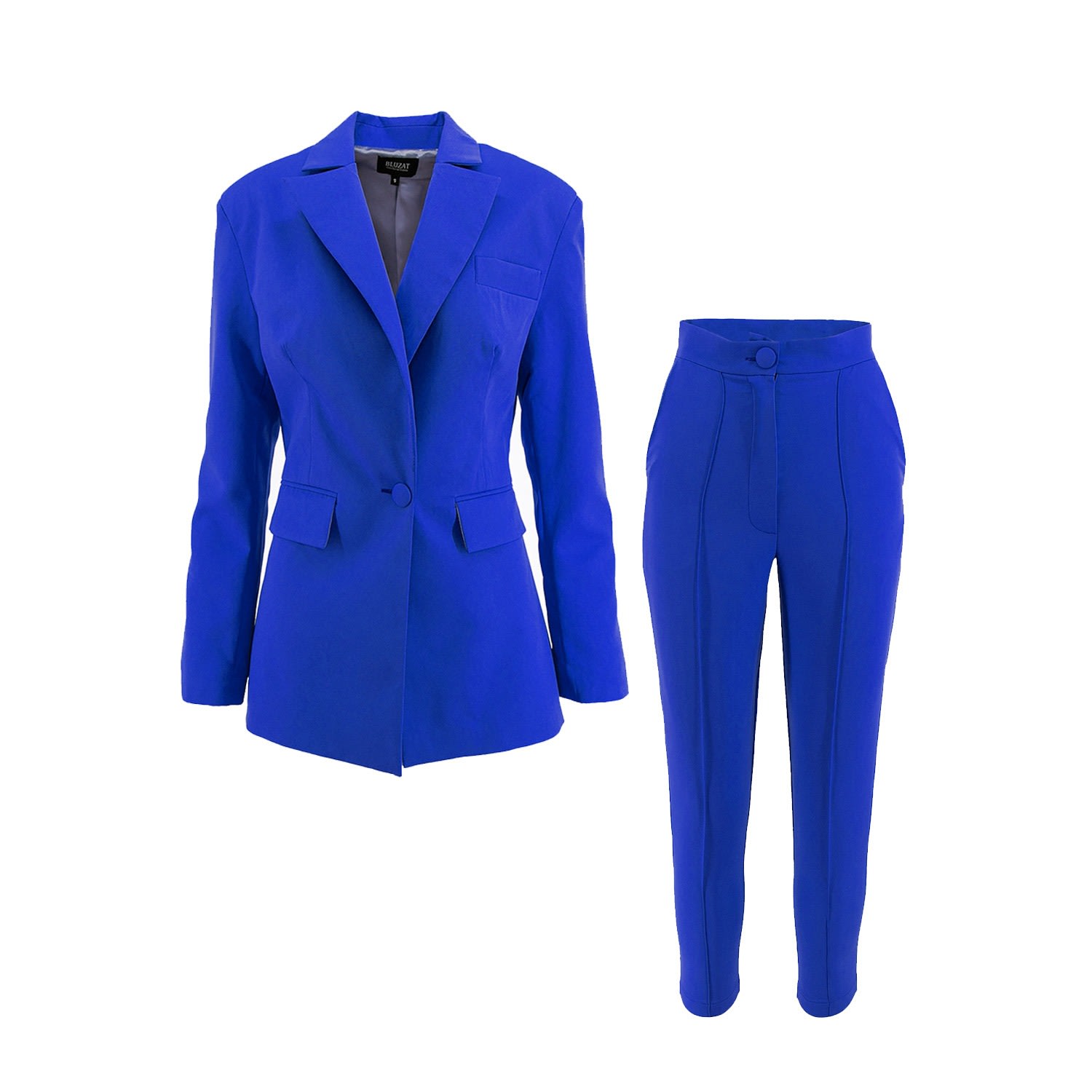 Women’s Electric Blue Suit Extra Small Bluzat