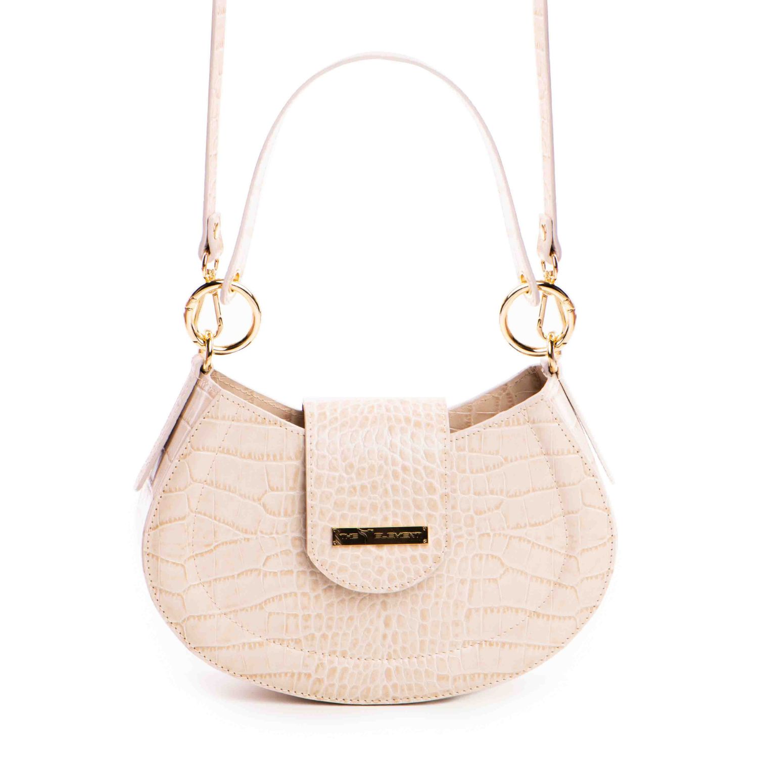 The 5th Element Women's Neutrals Alma Crossbody And Shoulder Bag In Nude Leather In Multi