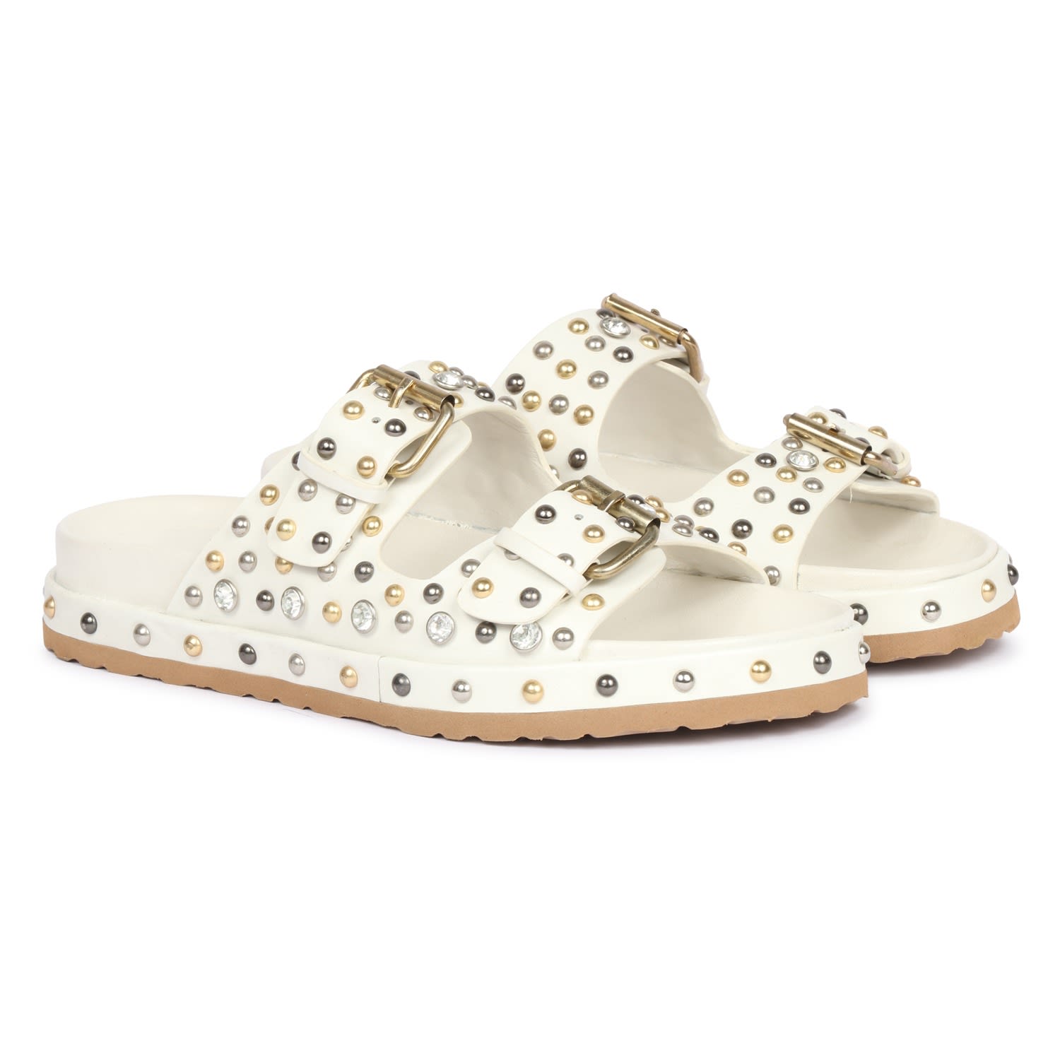 Women’s Chloe Suede White Sandals 8 Uk Saint G